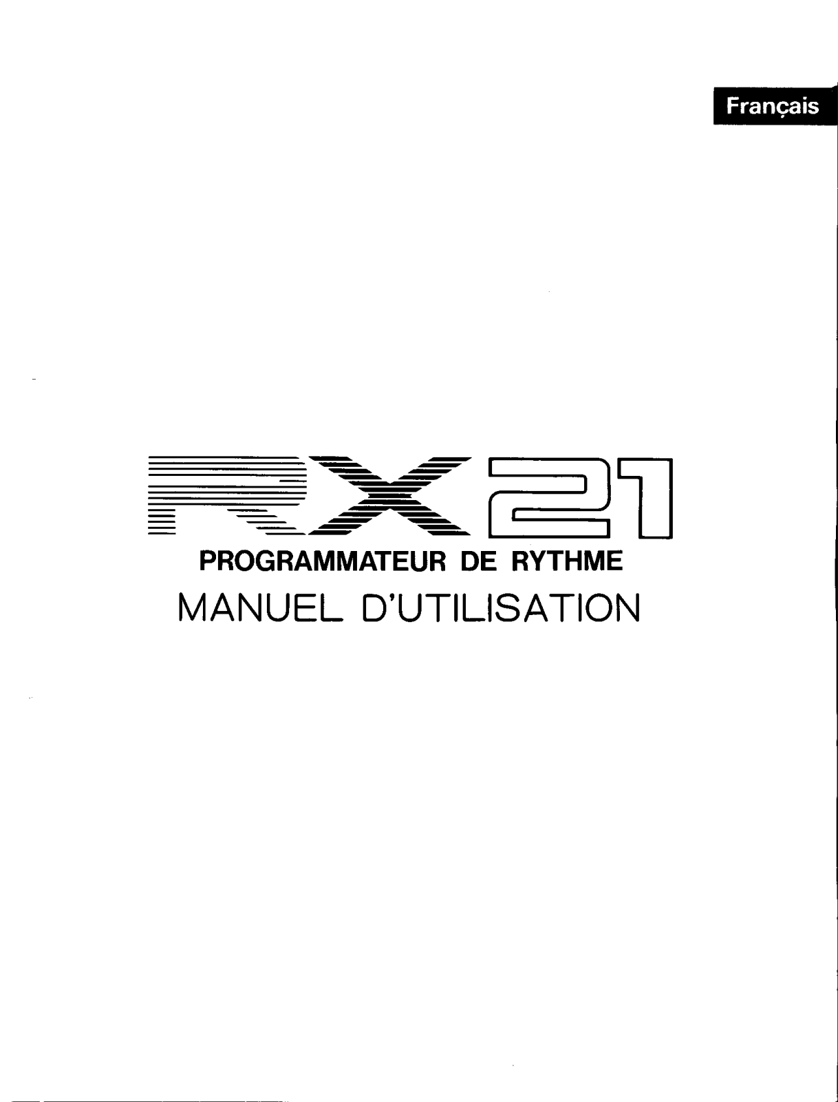 Yamaha RX-21 Owner's Manual