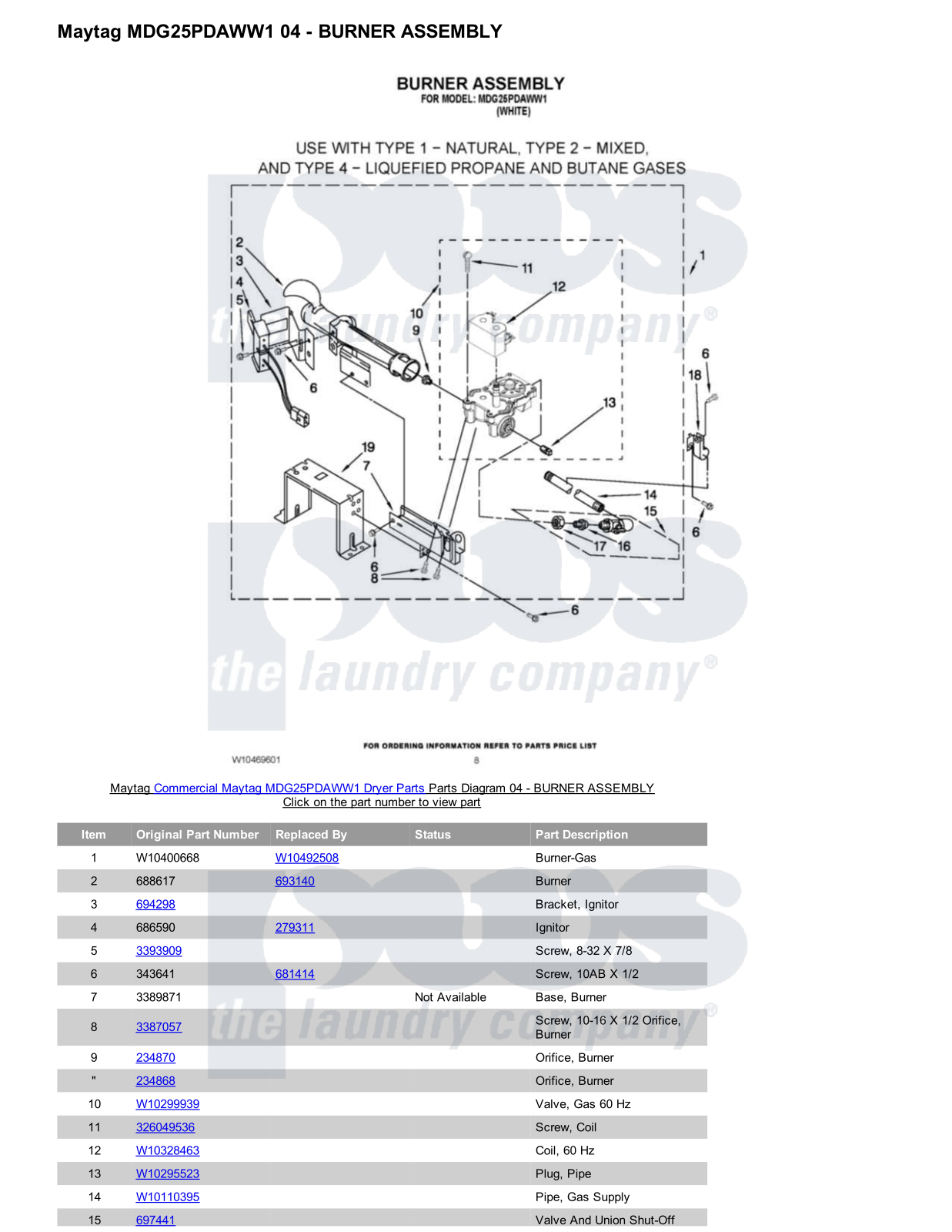 Maytag MDG25PDAWW1 Parts Diagram