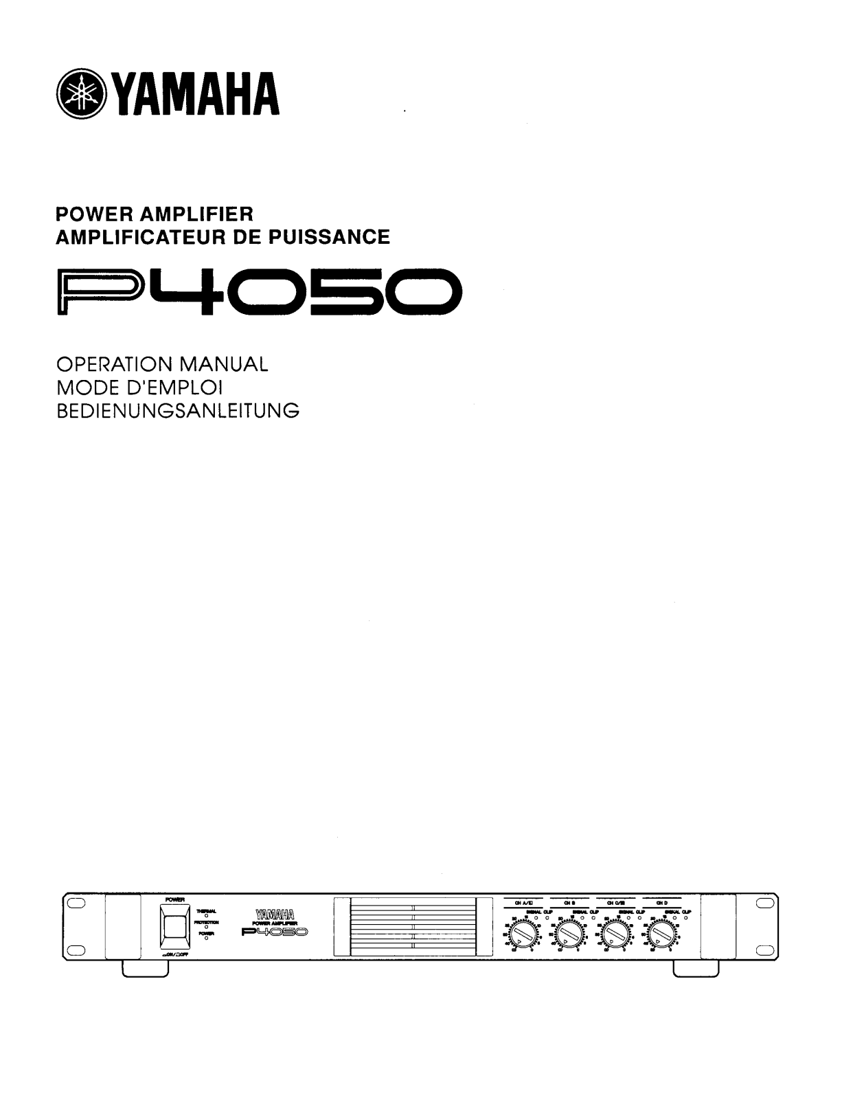 Yamaha P4050 User Manual