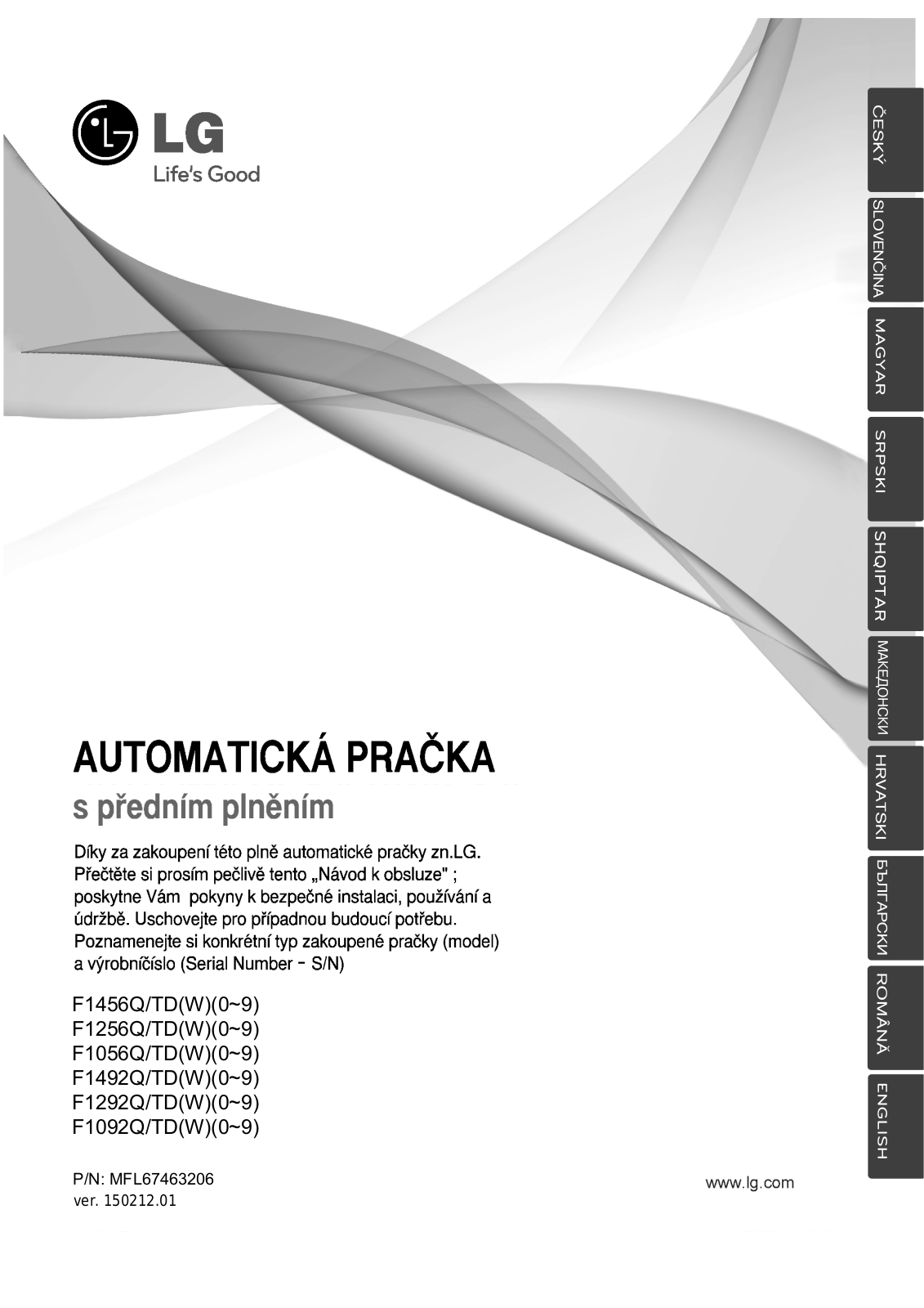 LG F1092QD User manual