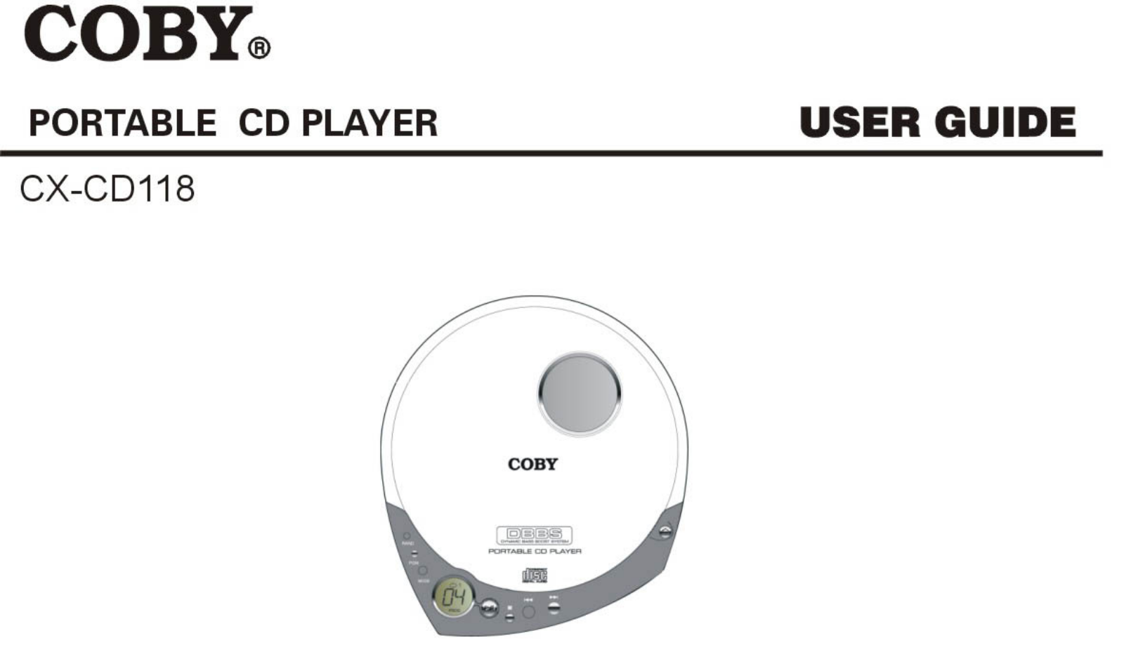 Coby CX-CD118 User Manual