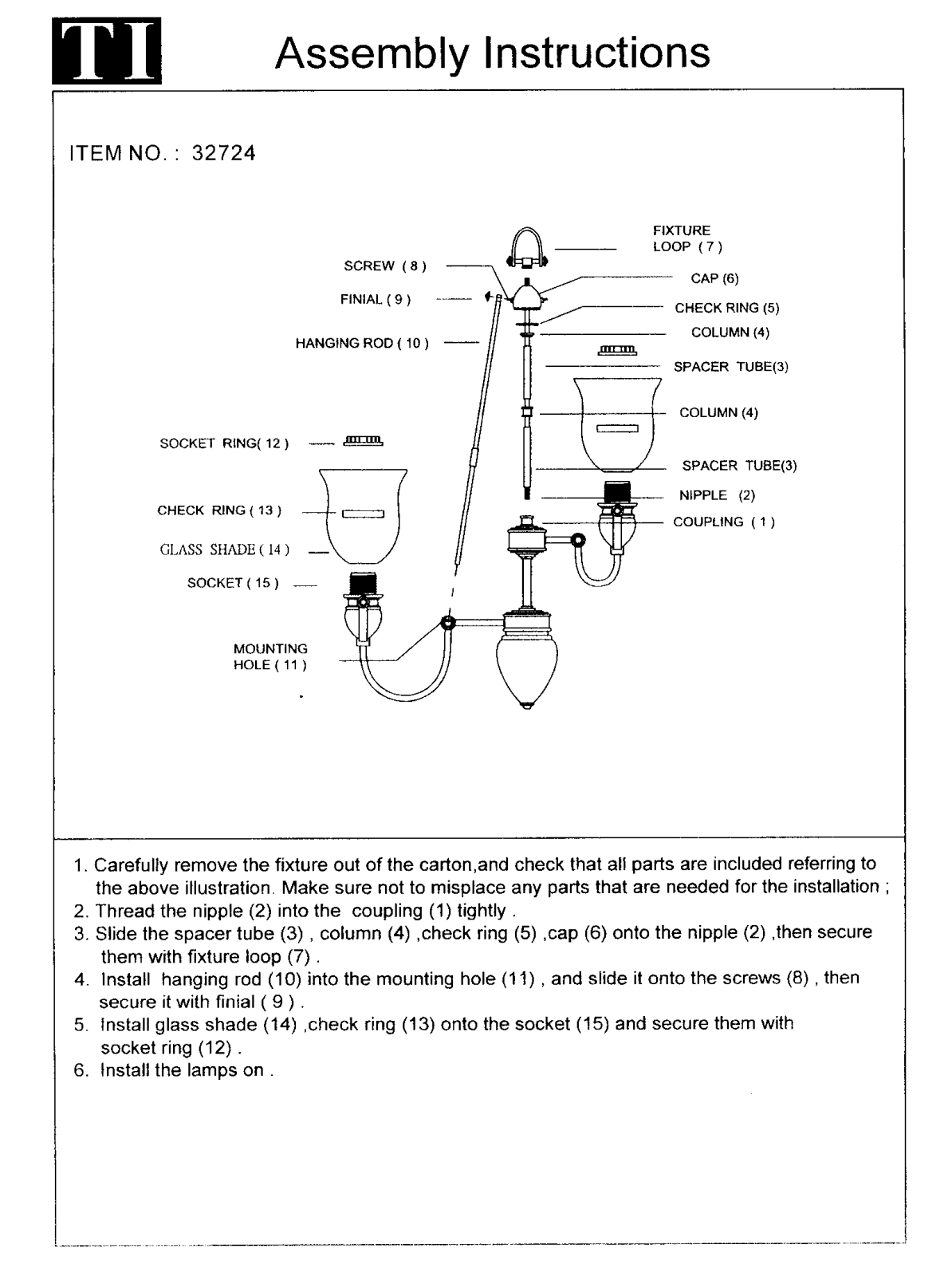 Triarch 32724 User Manual