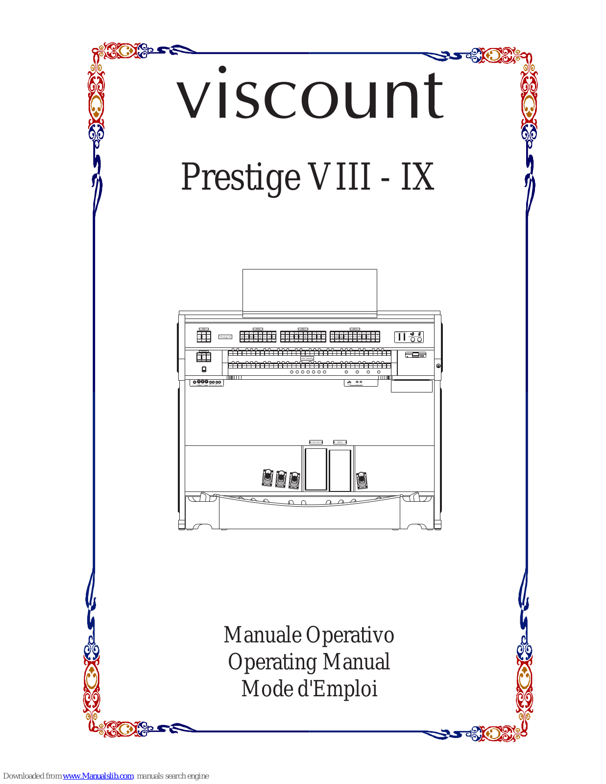 Viscount Prestige VIII, Prestige IX Operating Manual