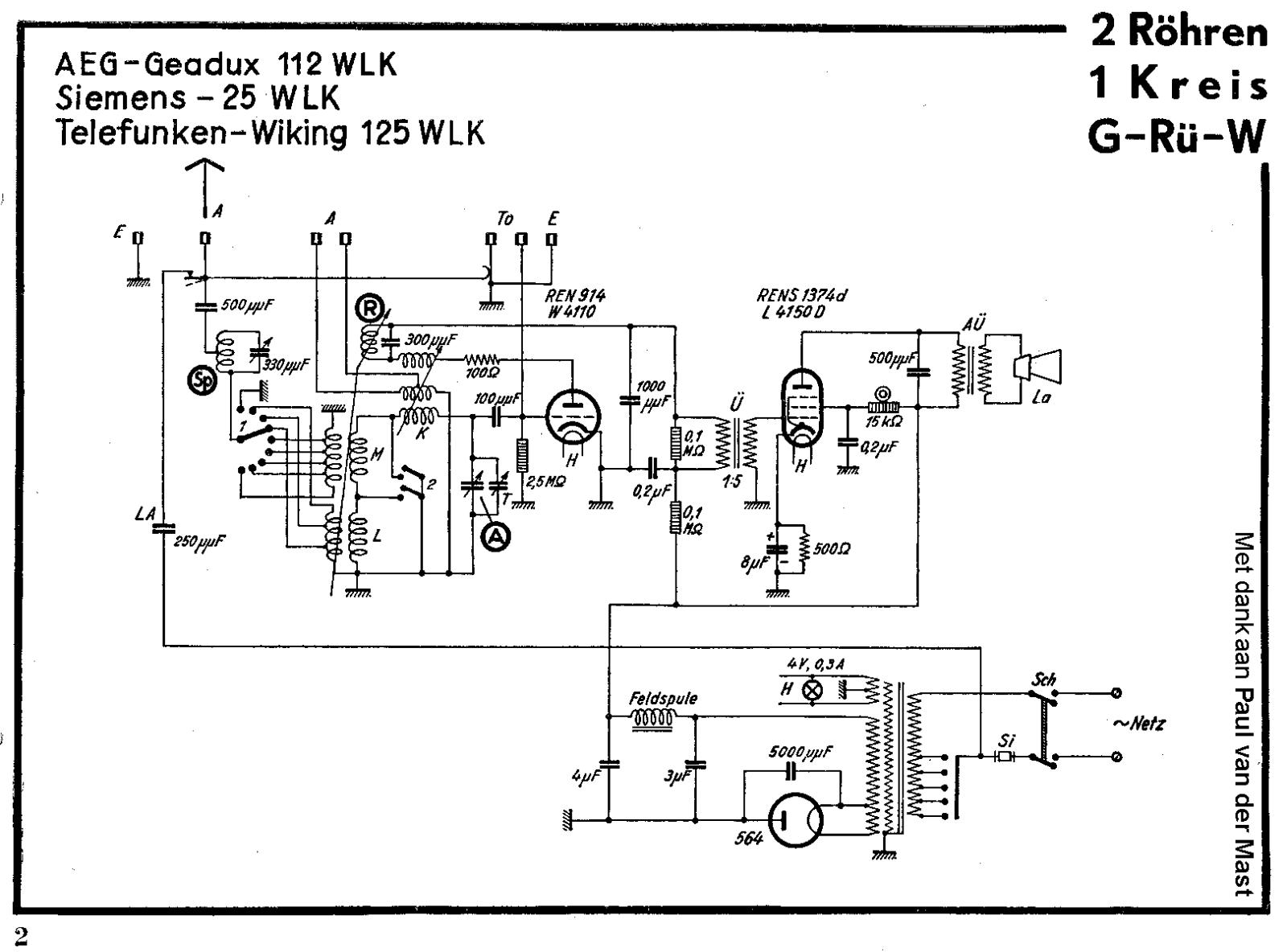 AEG 112wlk schematic