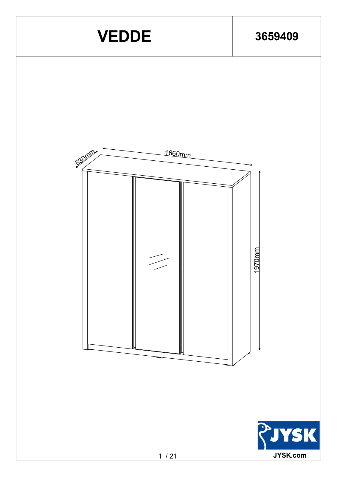 JYSK Vedde User Manual