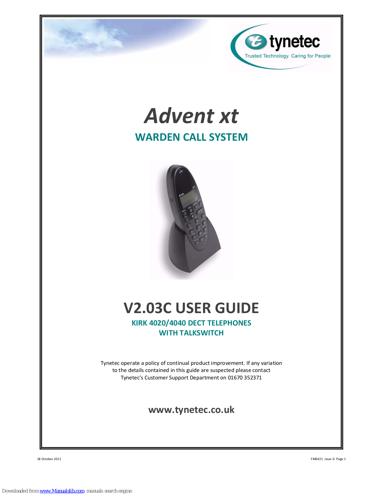 Tynetec KIRK 4020, KIRK 4040 User Manual