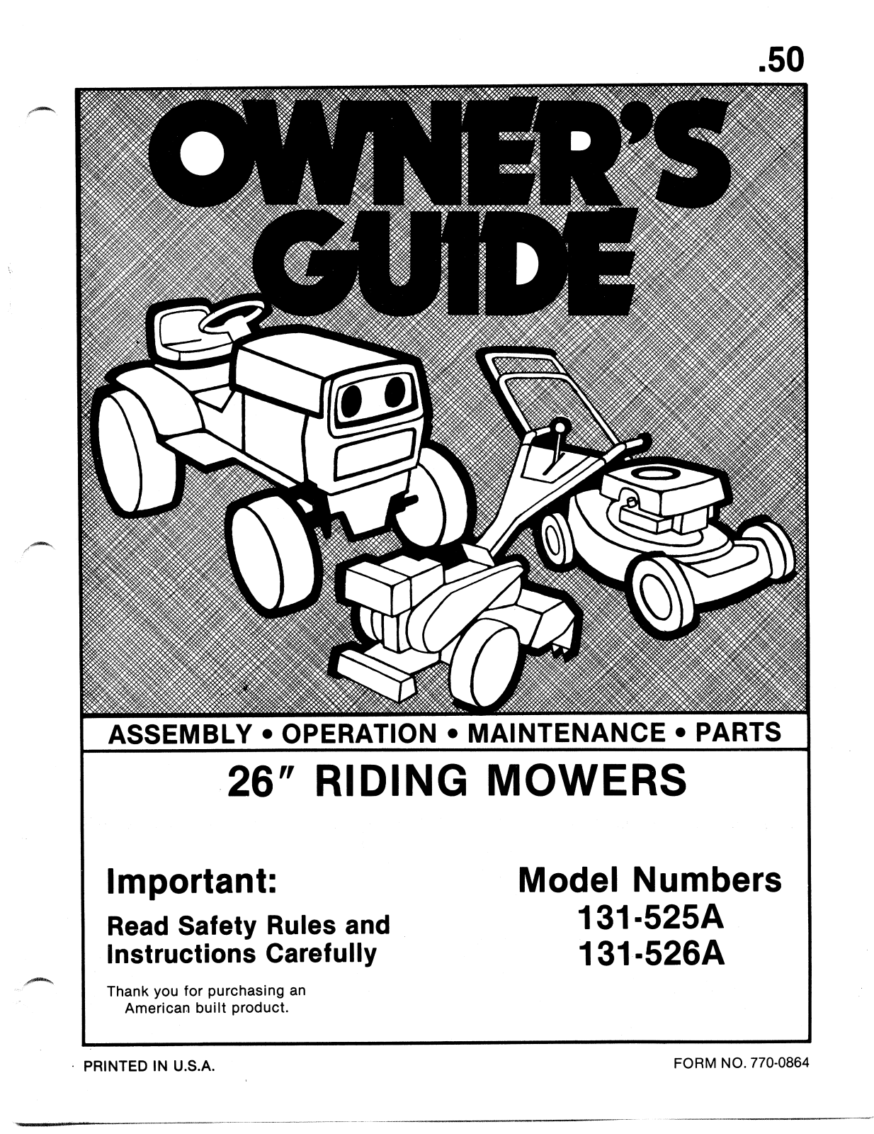 MTD 131-526A, 131-525A User Manual