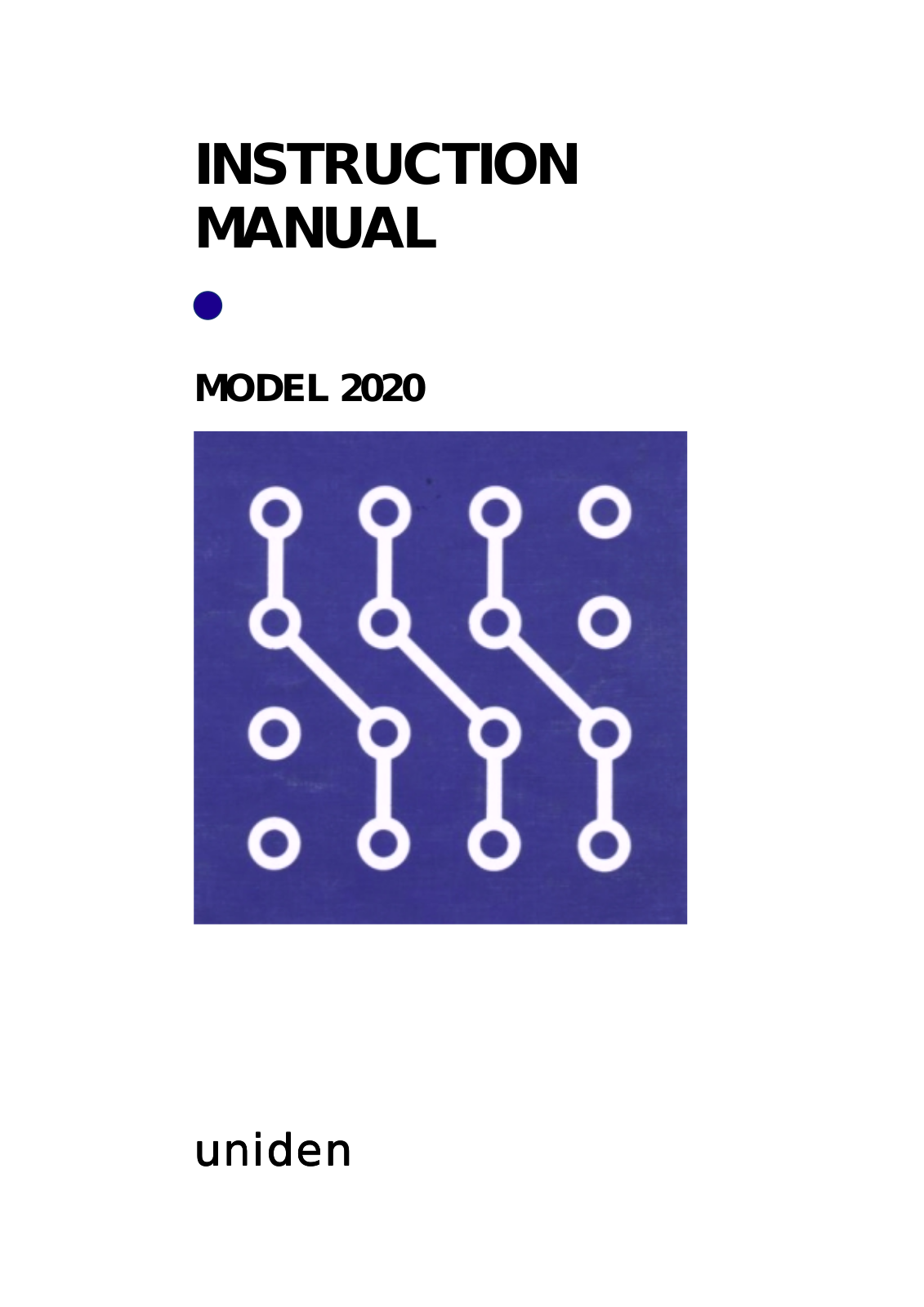 Uniden 2020 Service Manual