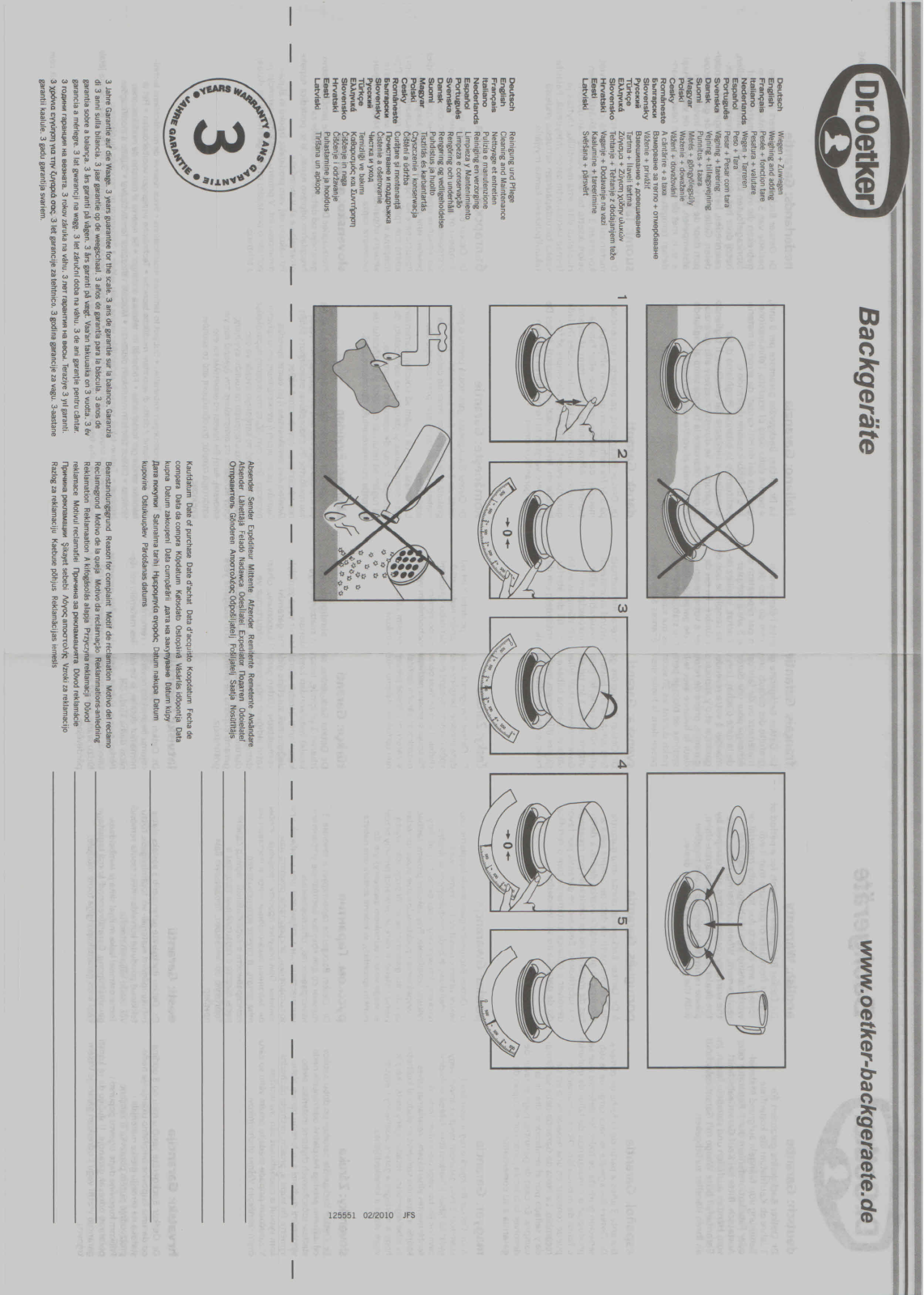 Dr. Oetker 1534 User Manual