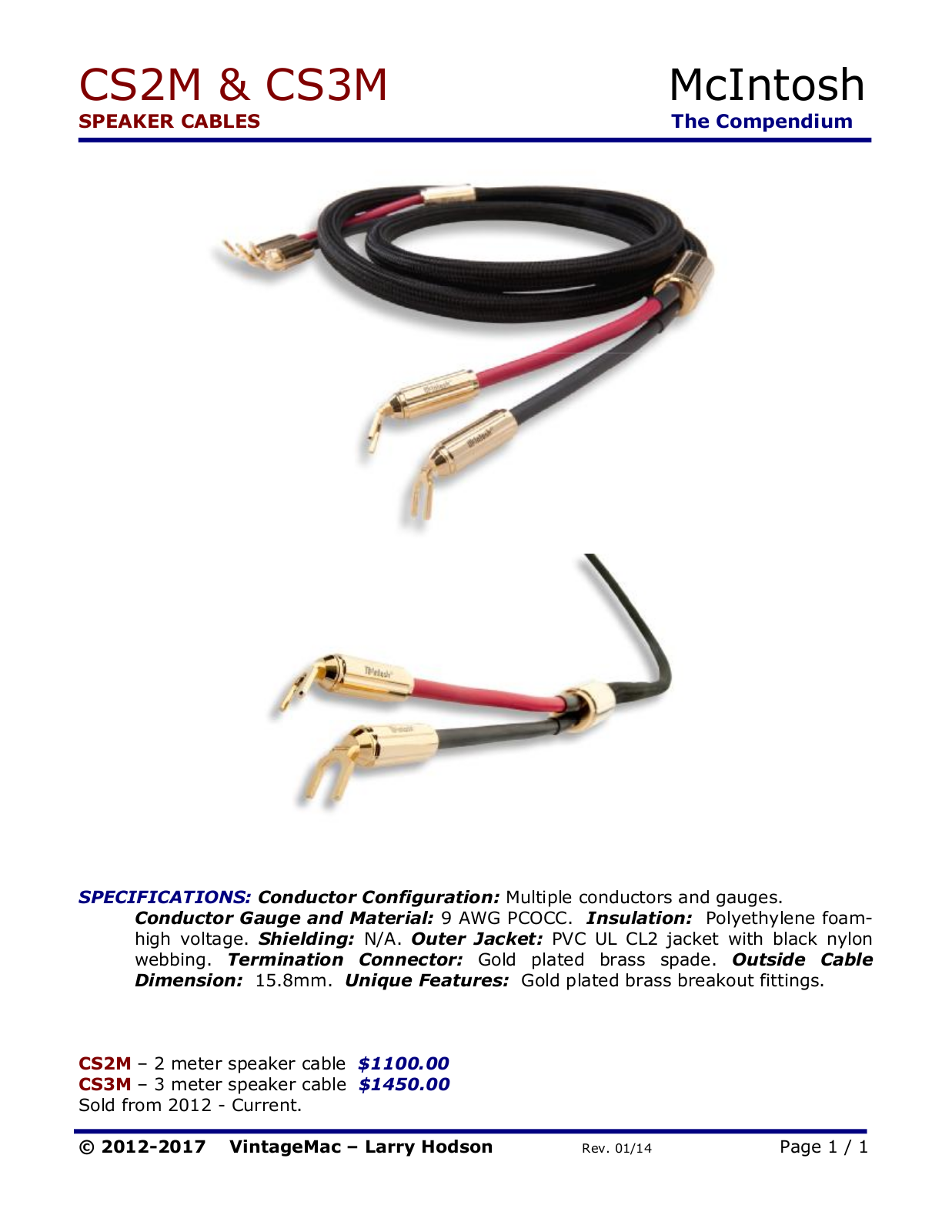 McIntosh CS2M, CS3M User Manual