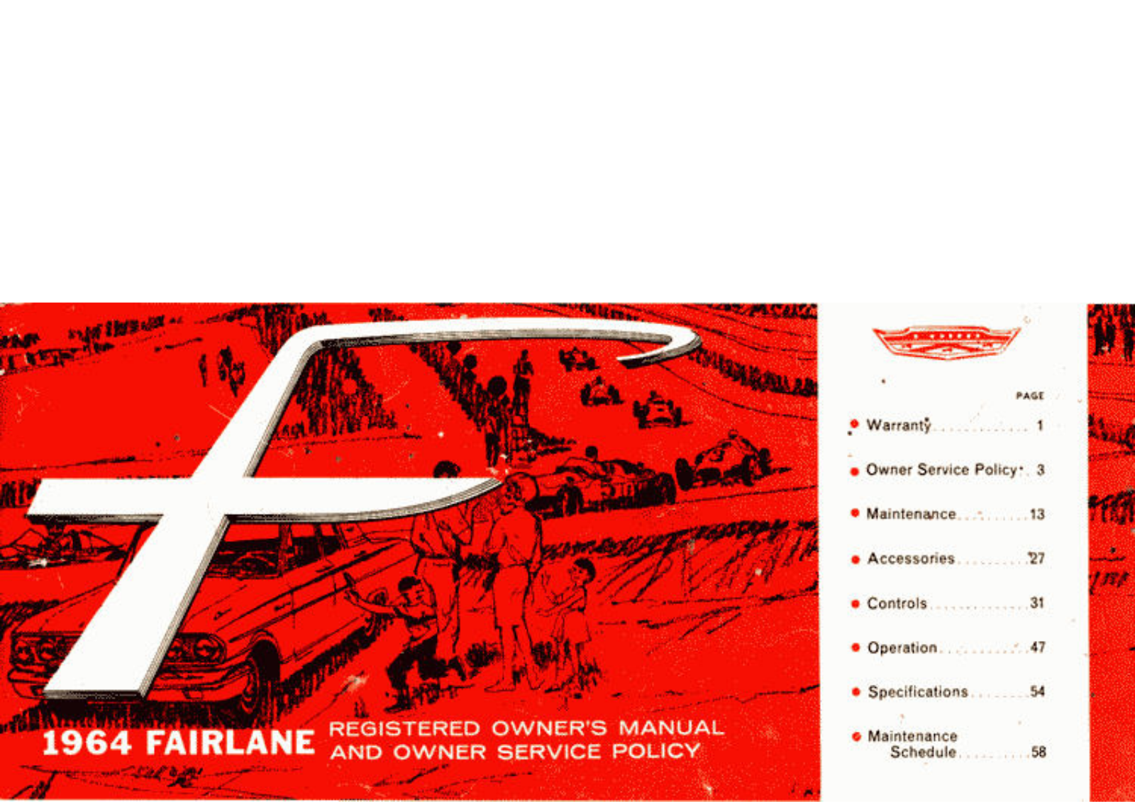 Ford Fairlane 1964 User Manual