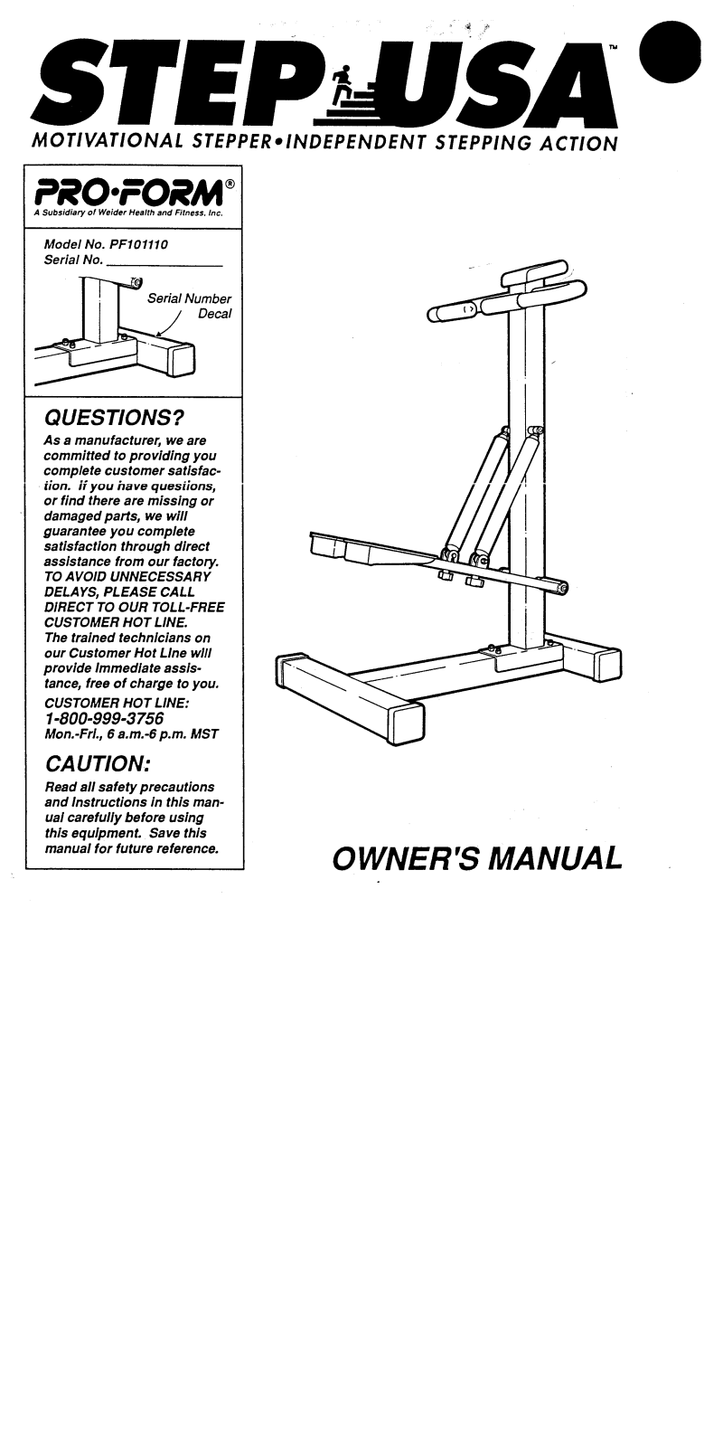 ProForm PF101110 User Manual