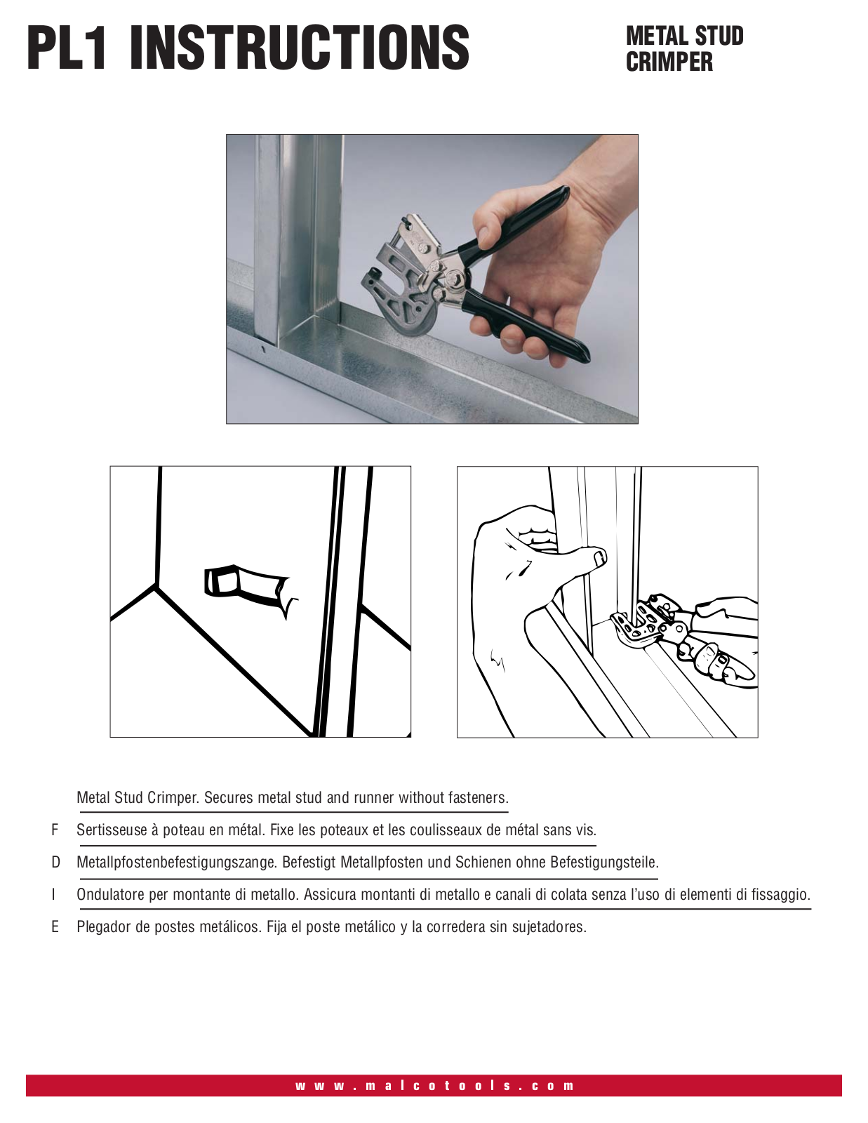 Malco PL-1 User Manual