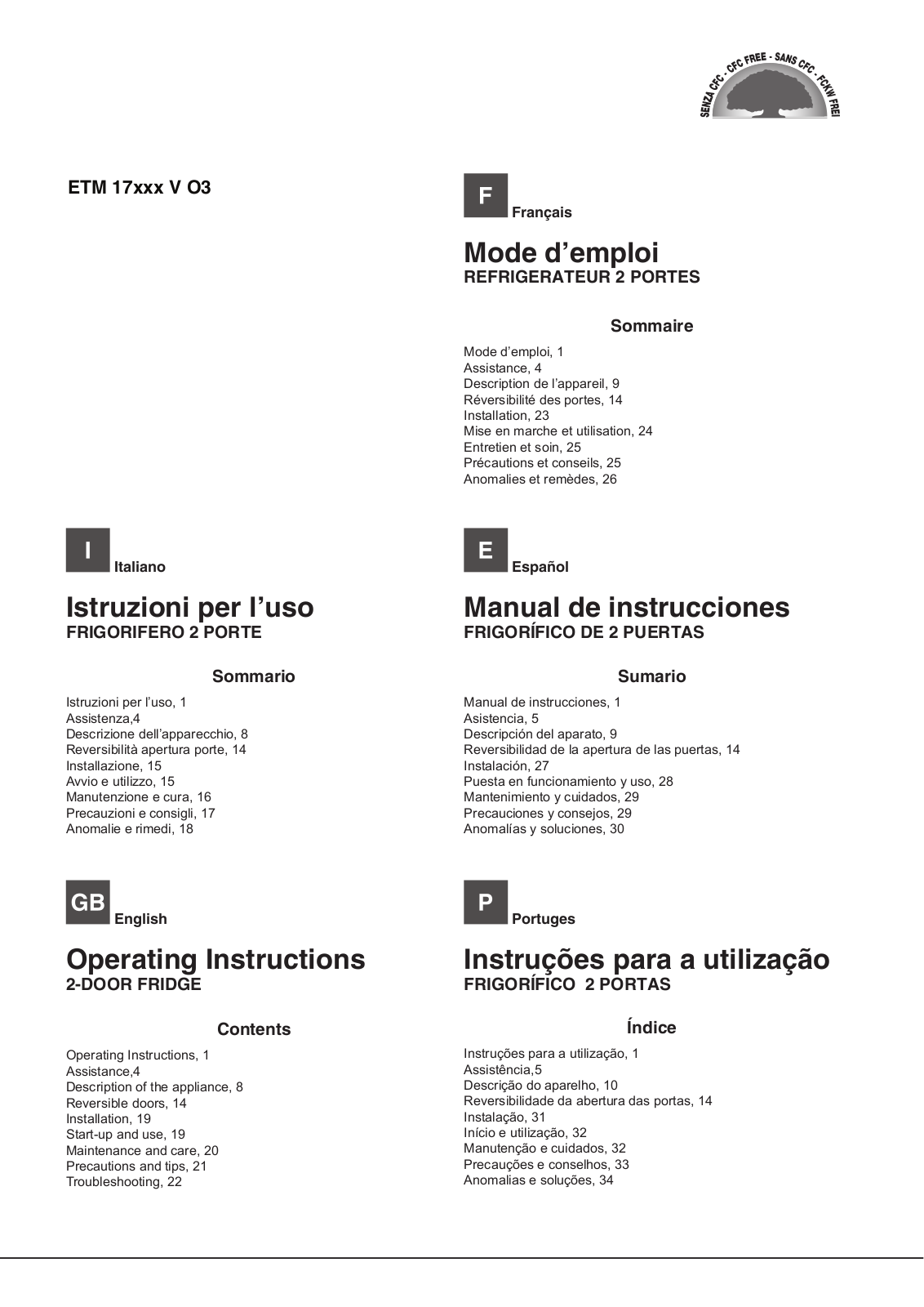 HOTPOINT ETM 17321 V O3, ETM 17311 V O3 User Manual