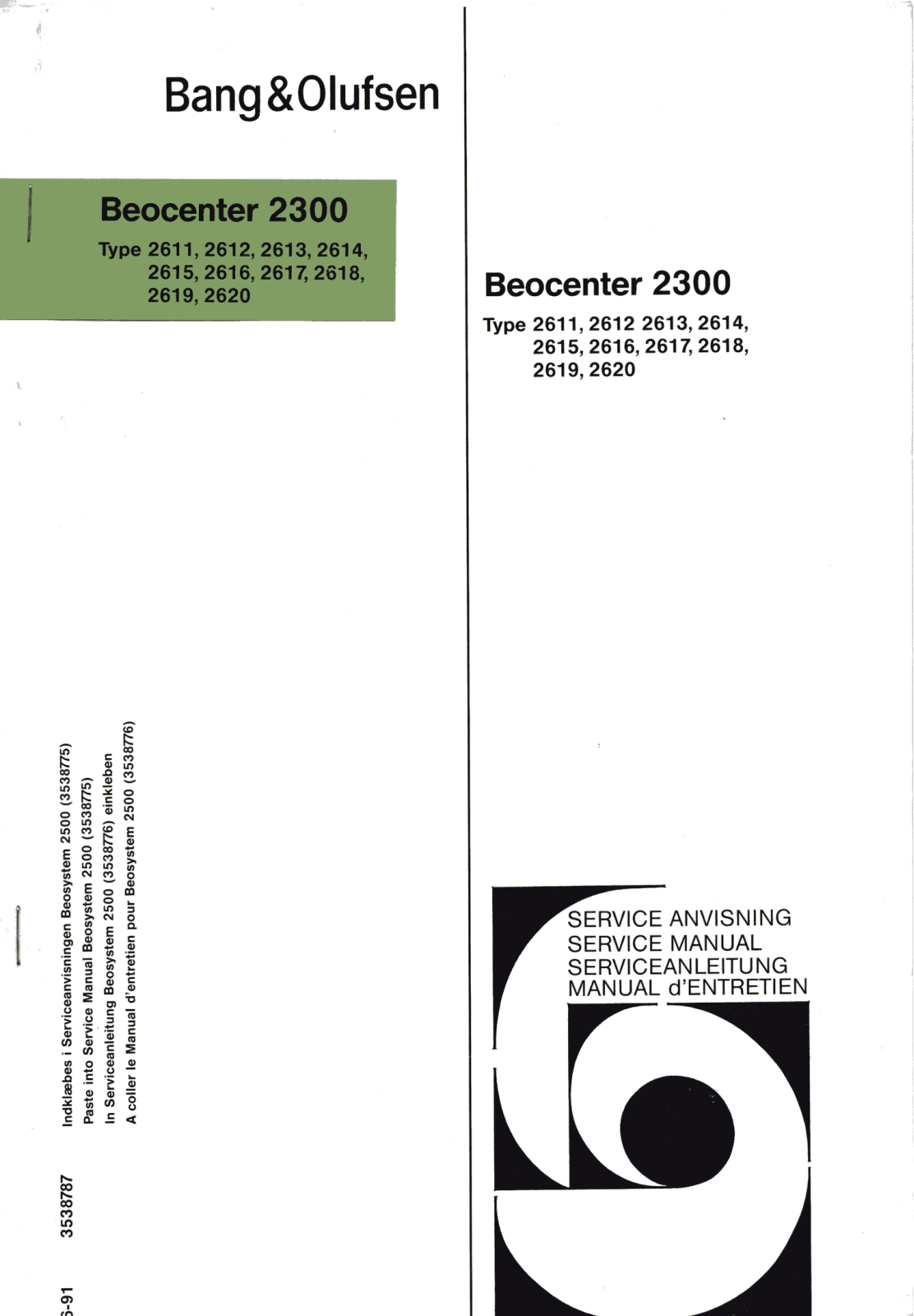 Bang and Olufsen Beocenter 2300 Schematic