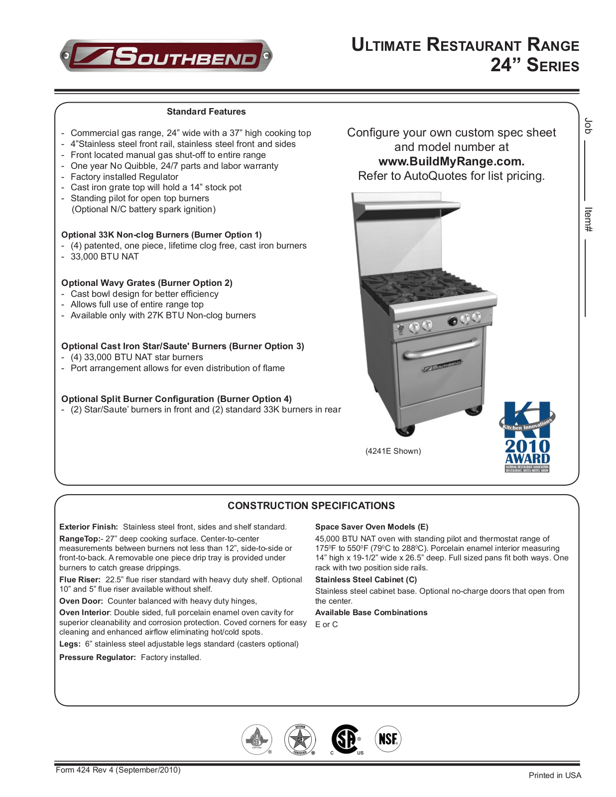 Southbend 4241E General Manual