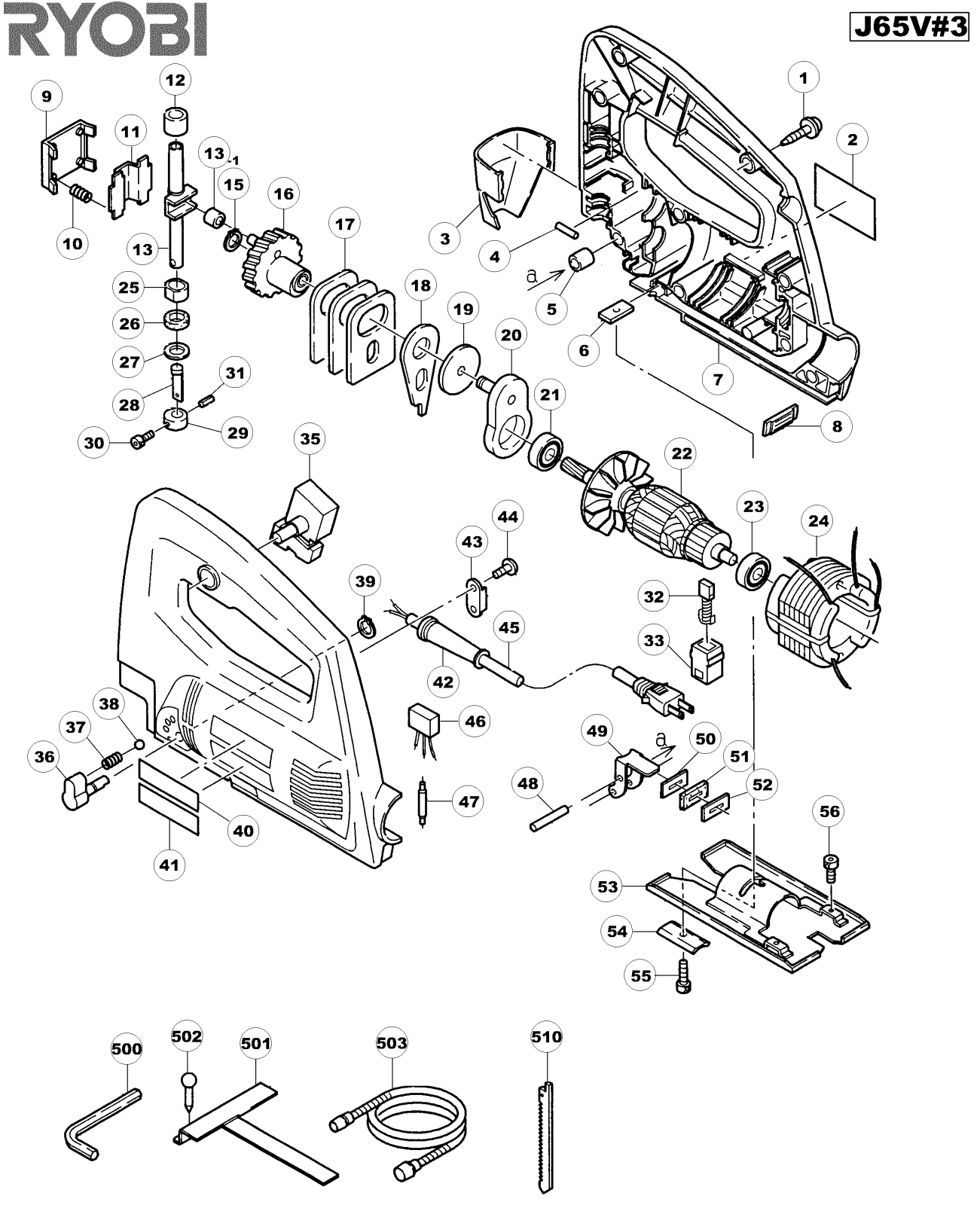 Ryobi J65V-3 User Manual