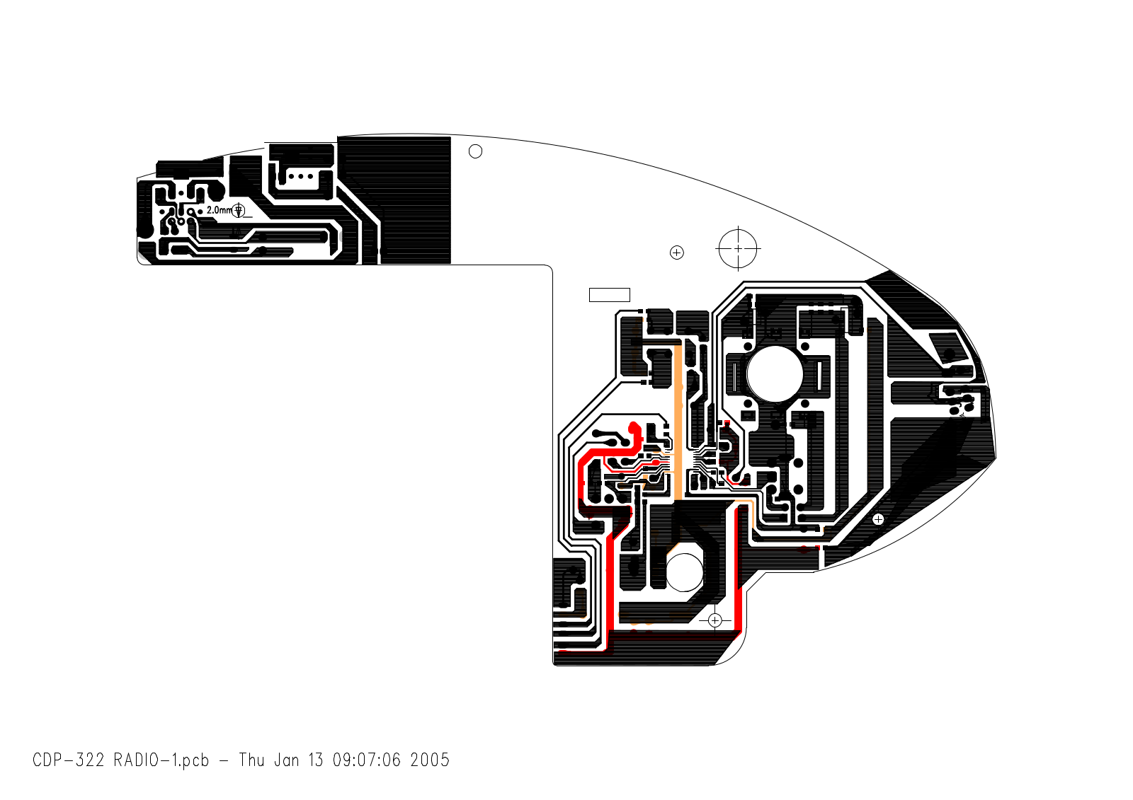 Vitek CDP-322MP3 PCB LAYOUT DIAGRAM