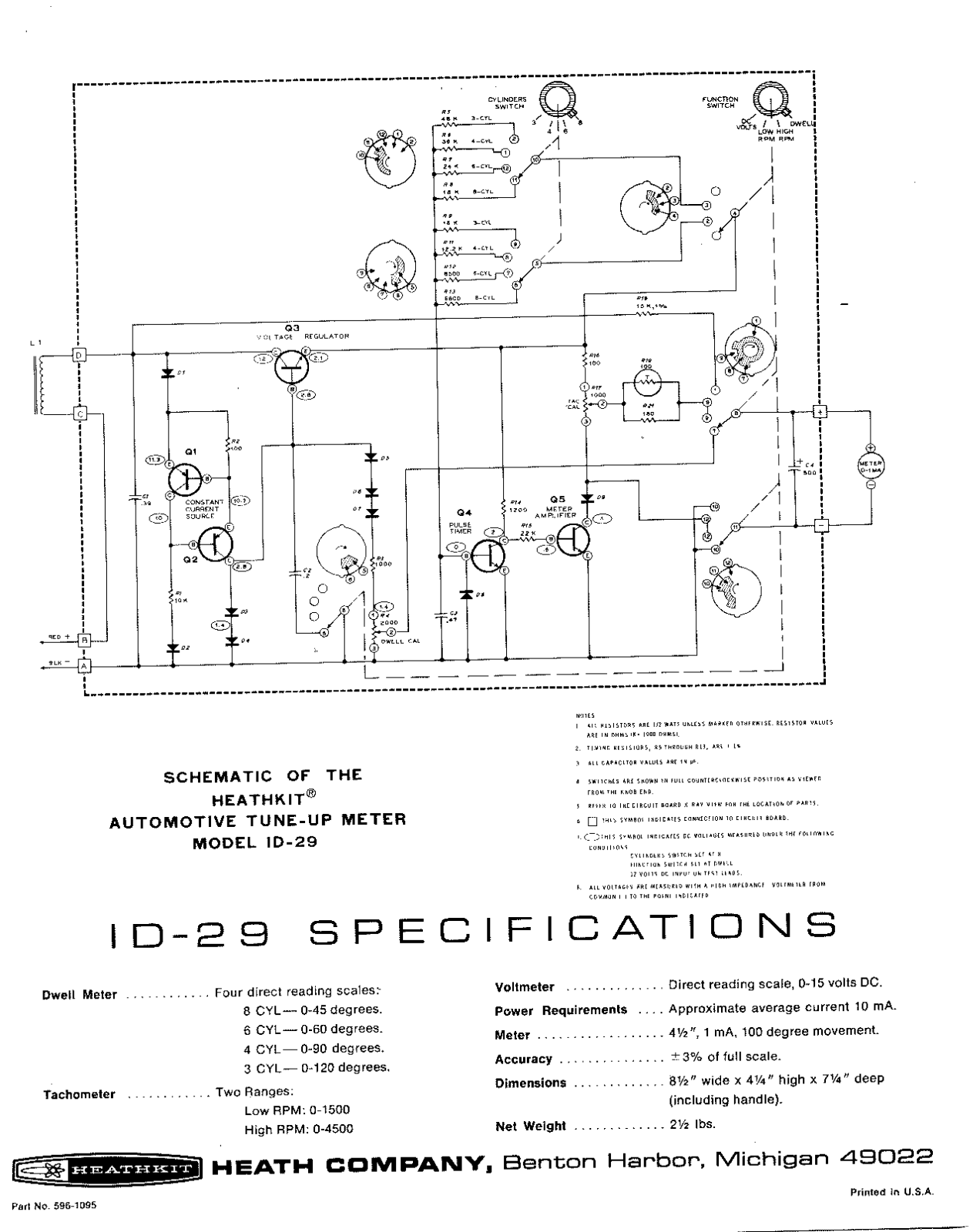 Heath Company ID-29 Schematic