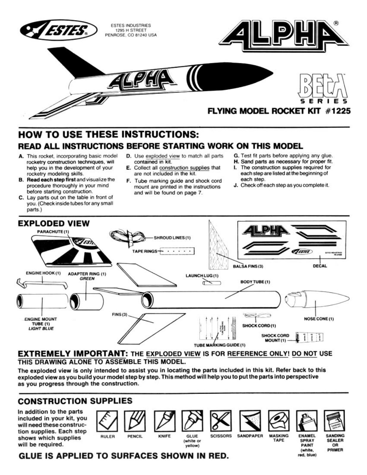 ESTES ALPHA User Manual