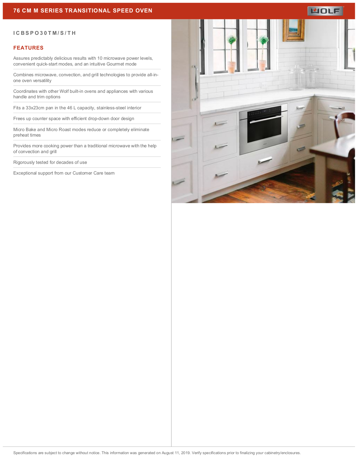 WOLF ICBSPO30TMSTH Datasheet