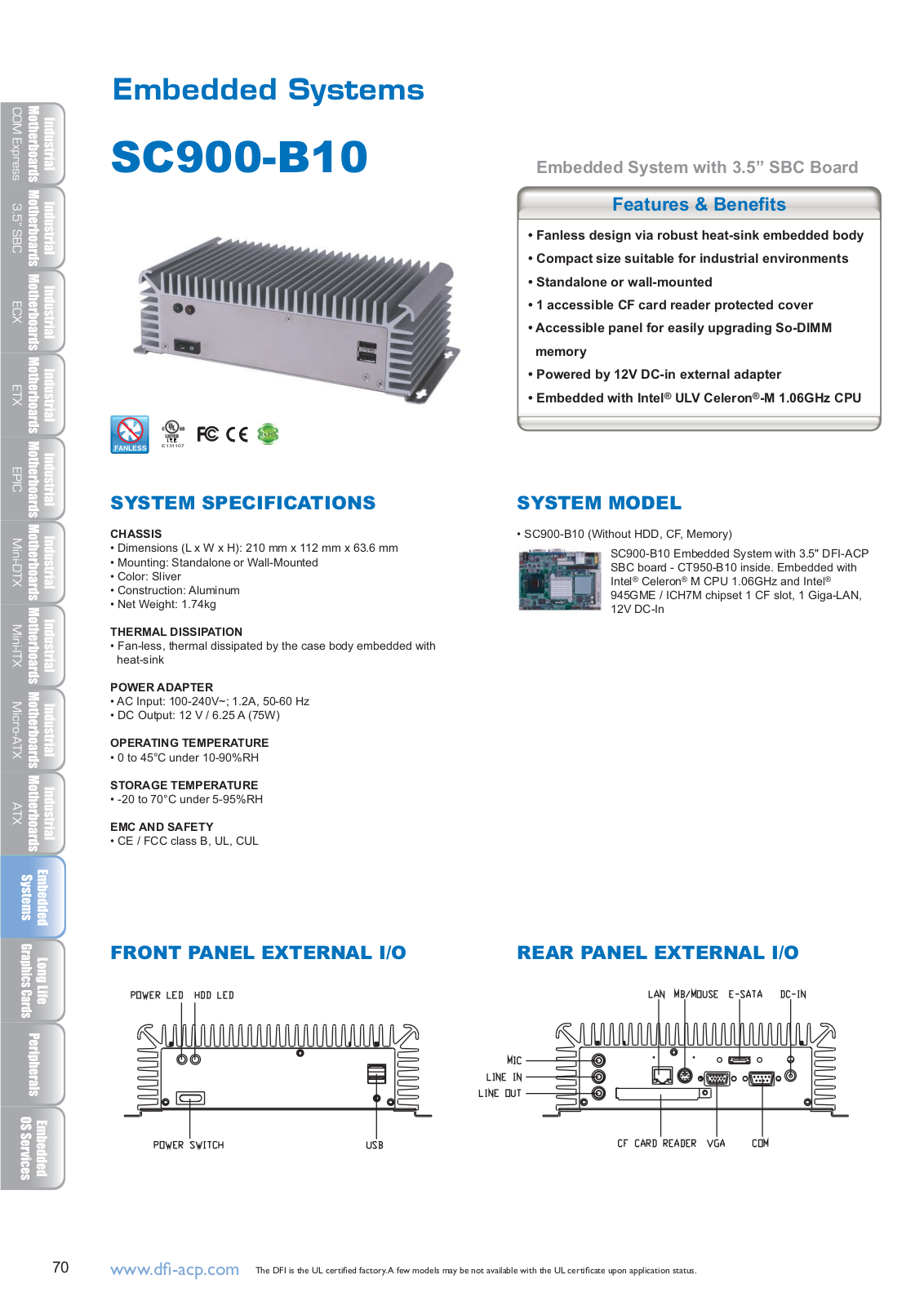 Dfi SC900-B10 DATASHEET