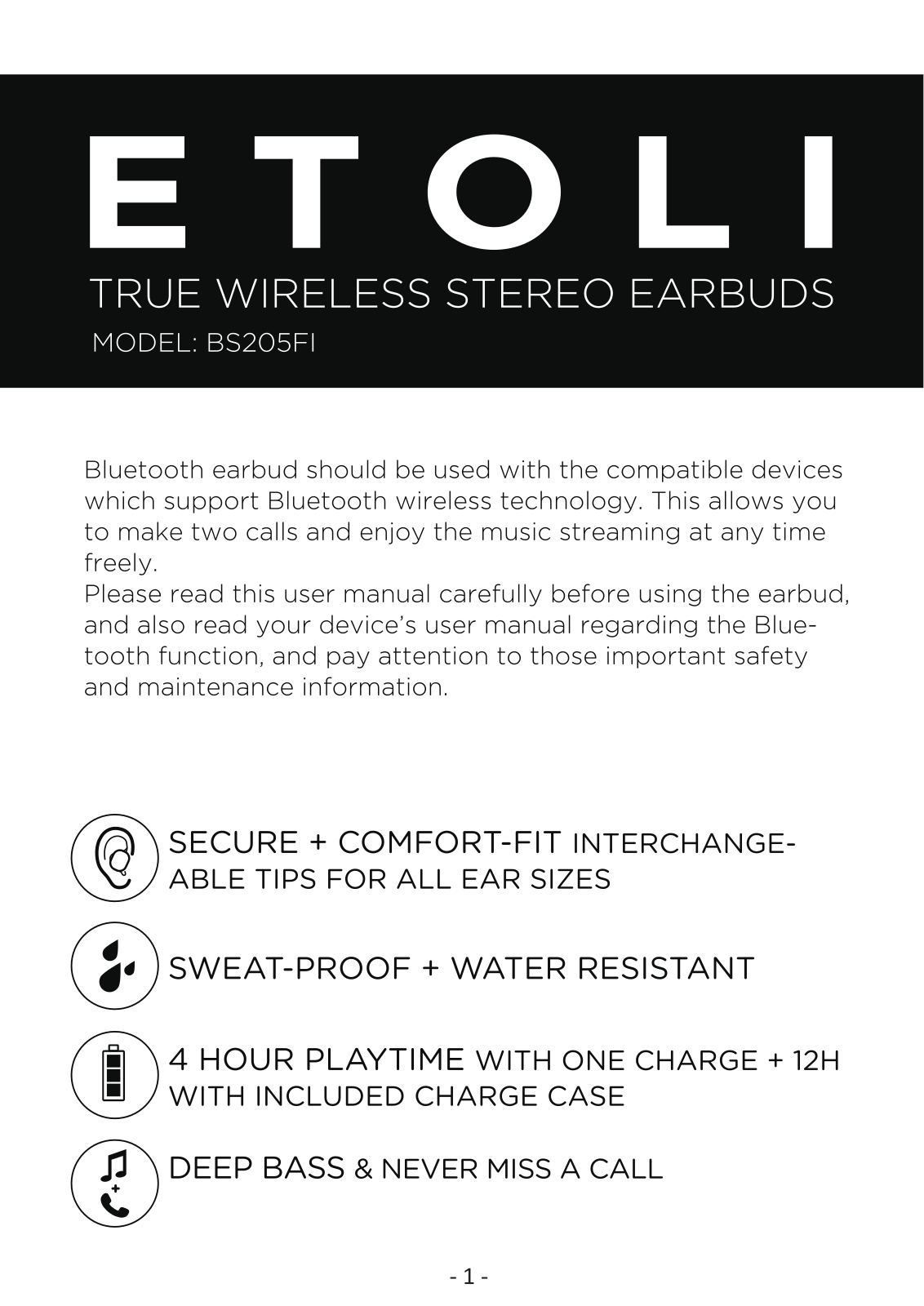ETOLI BS205FI User Manual - ManualMachine.com
