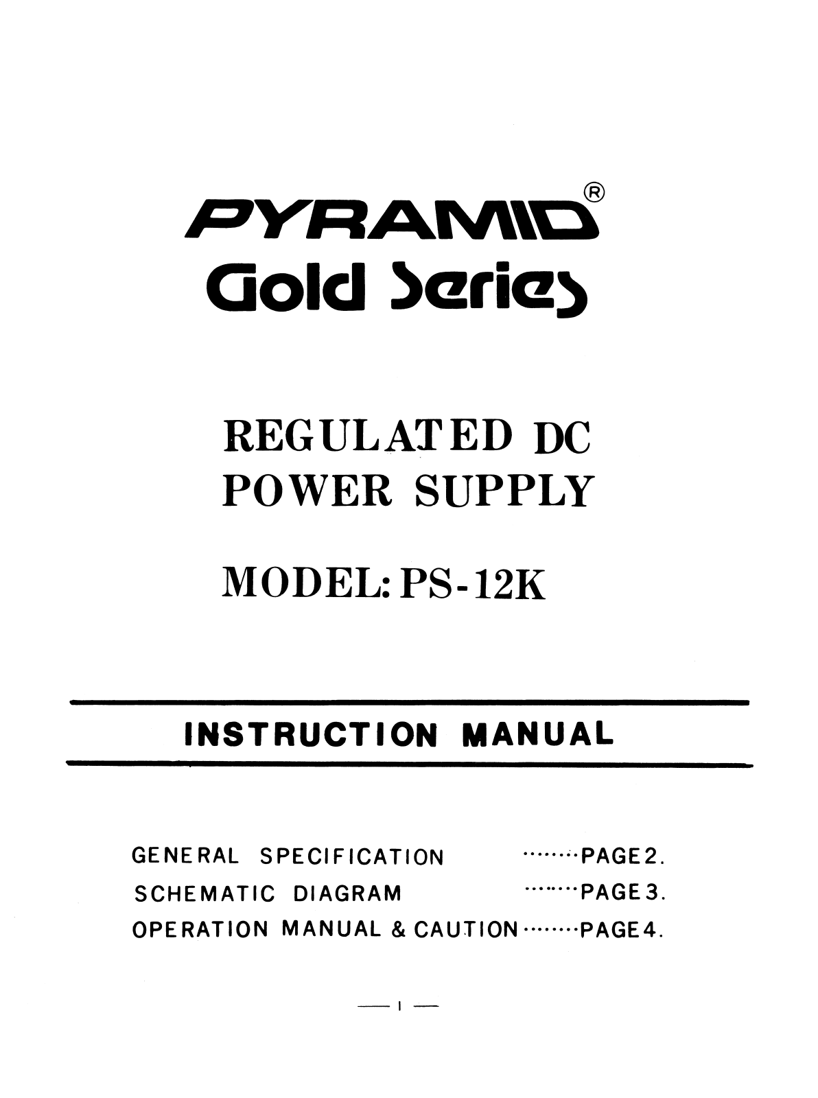 Pyramid Technologies PS-12K User Manual