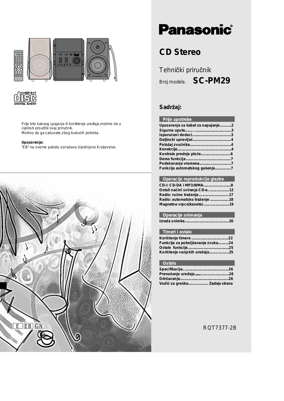 Panasonic SC-PM29 User Manual