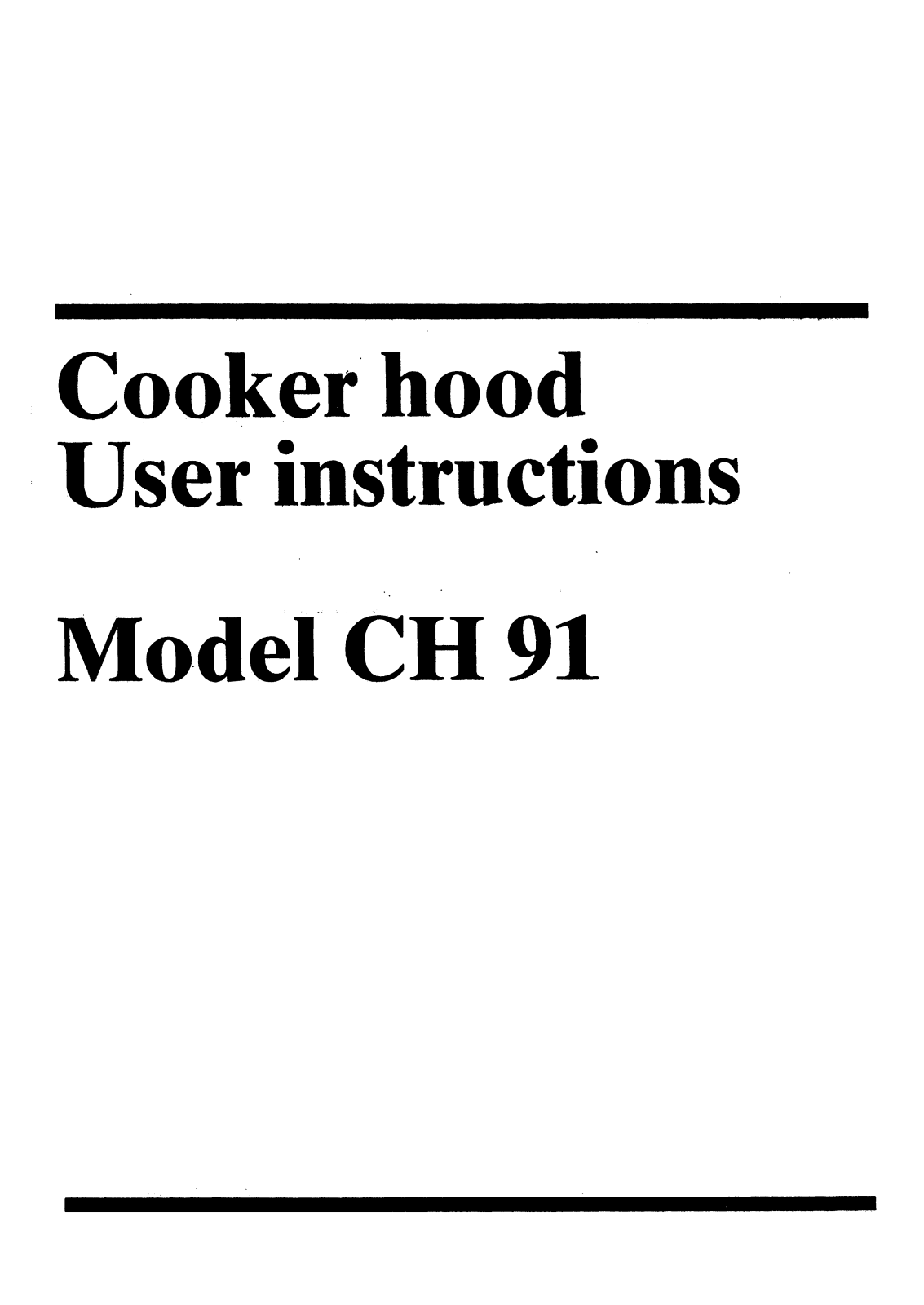 Zanussi CH91B, CH91F User Manual