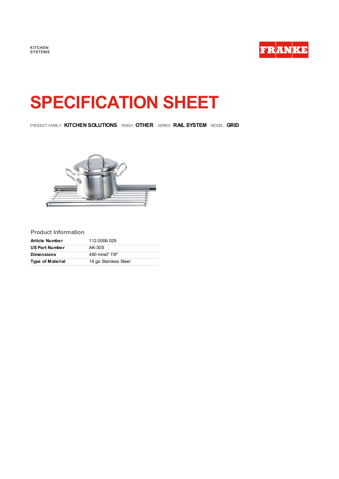 Franke Foodservice GRID User Manual