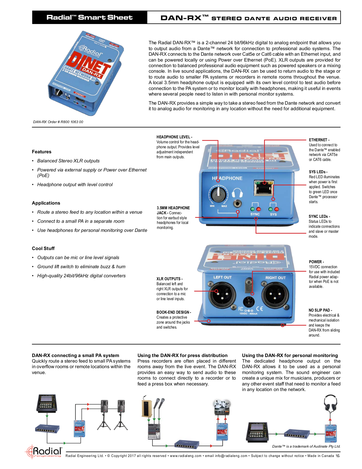 Radial Engineering DiNet Dan-RX Install Guide