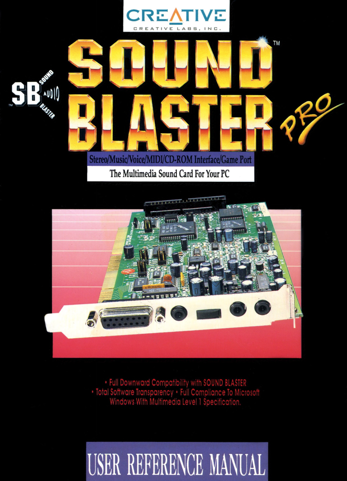 Creative Sound Blaster Pro Reference Manual - ManualMachine.com