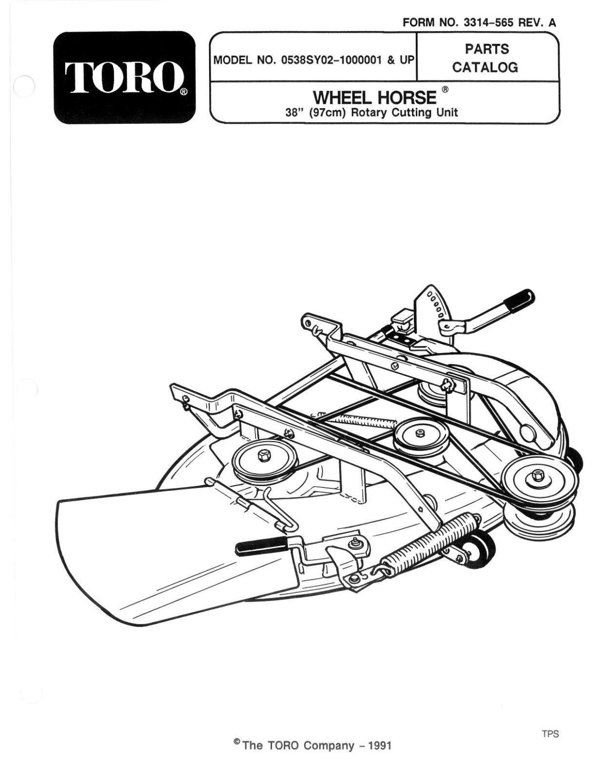 Toro 05-38SY02 Parts Catalogue