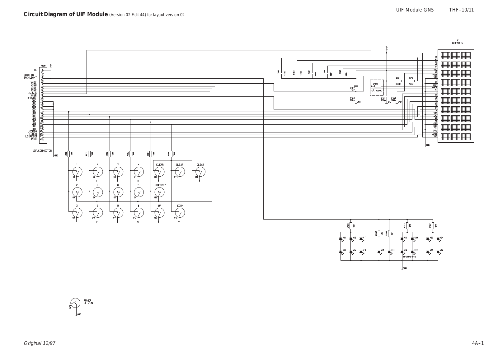 Nokia 550 Circuit Diagram of  Module UIF 04