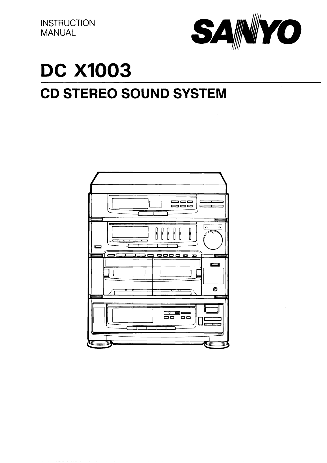 Sanyo DC X1003 Instruction Manual