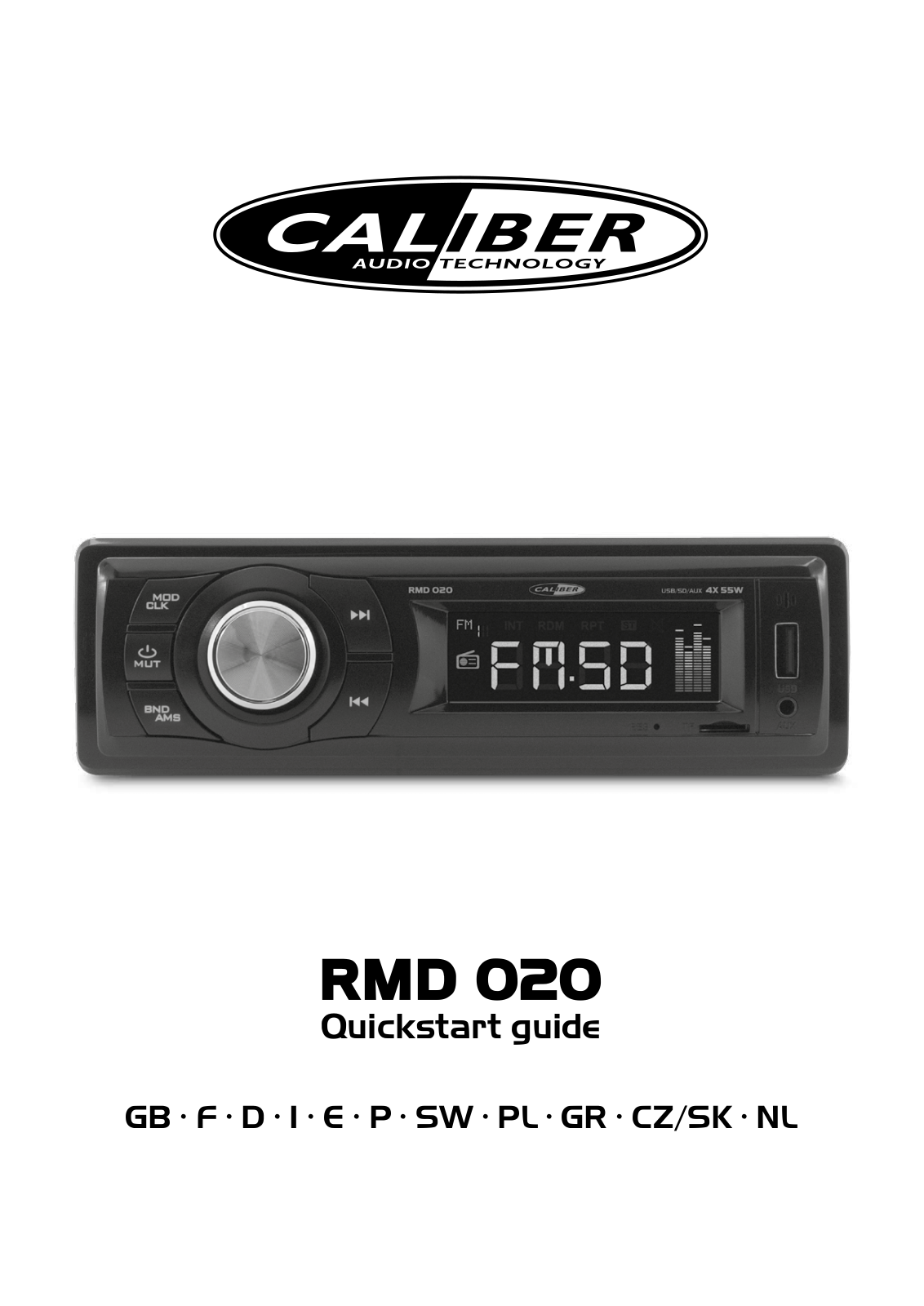 Caliber Audio Technology RMD020 Quick Start Guide