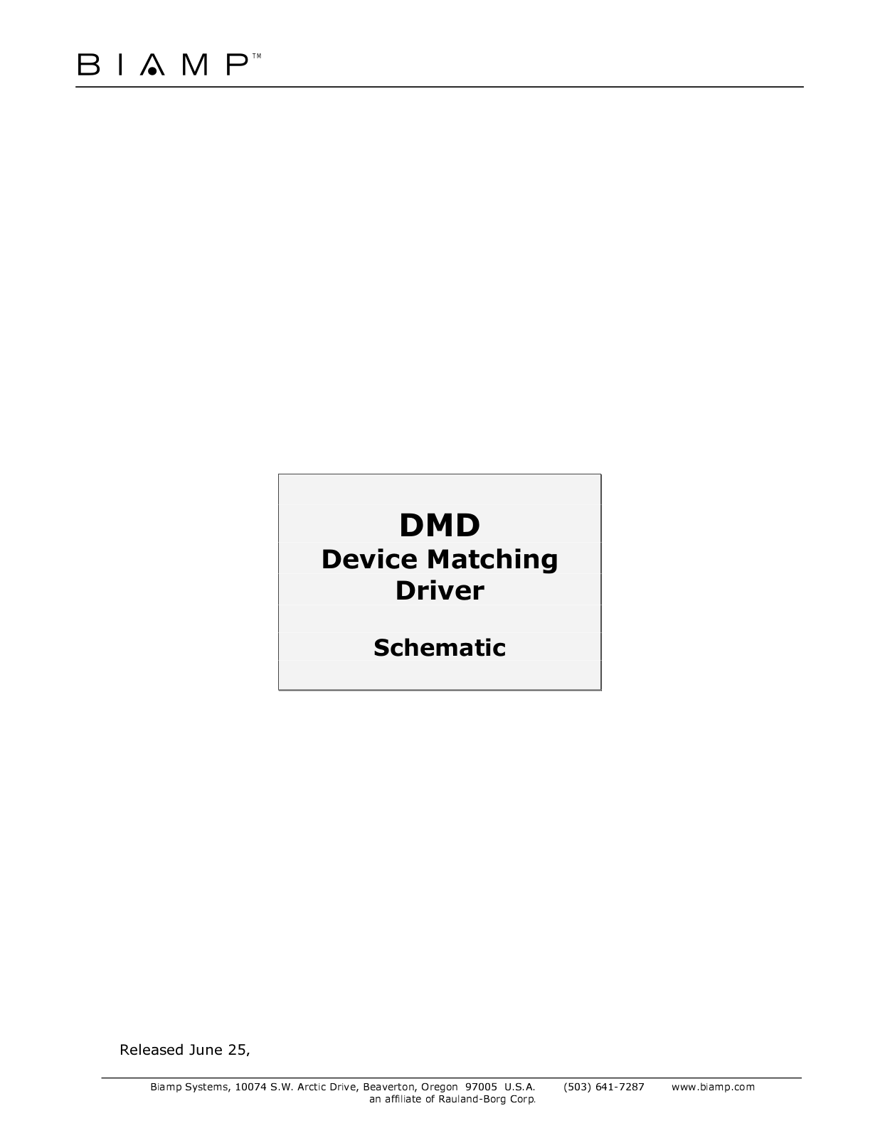 Biamp DMD User Manual