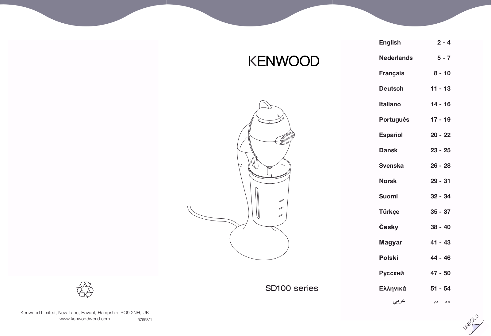 Kenwood SD101 Operating Instructions