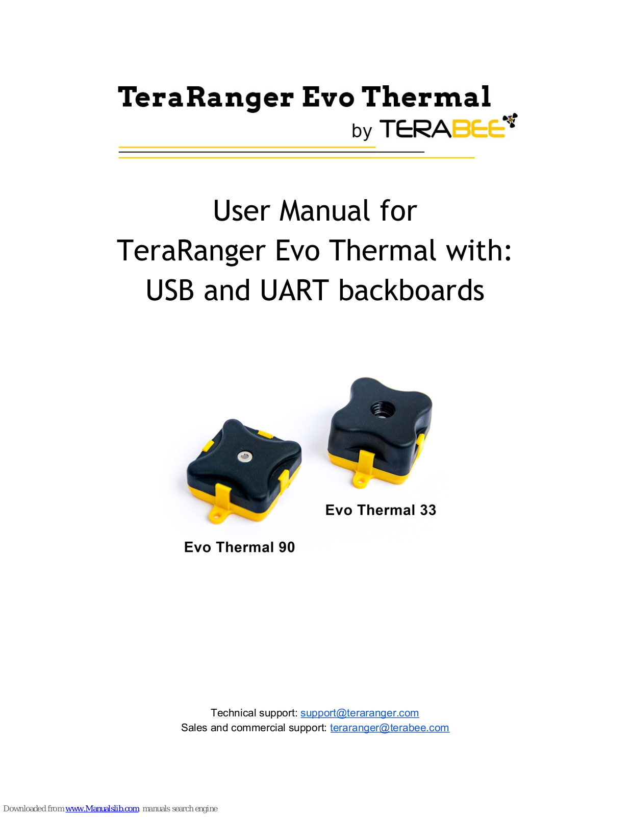 TeraBee TeraRanger Evo Thermal series, Evo Thermal 90, Evo Thermal 33 User Manual - ManualMachine.com