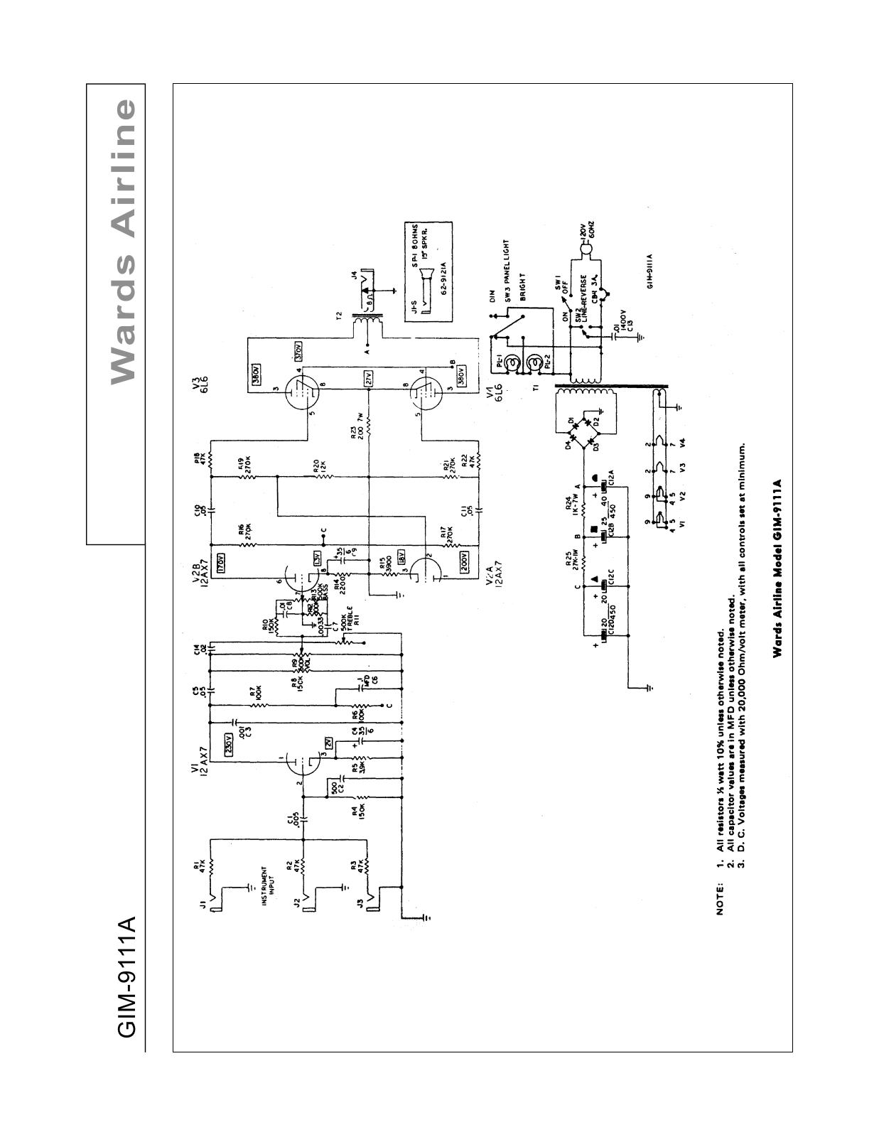 Airline Wards gim 9111a schematic