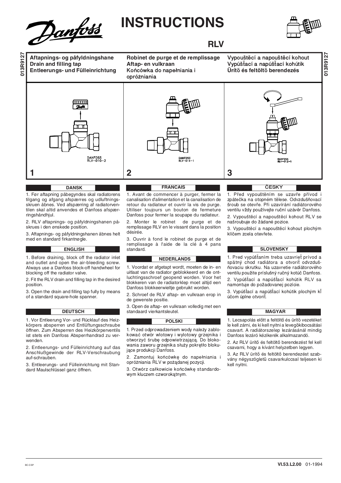 Danfoss RLV Installation guide