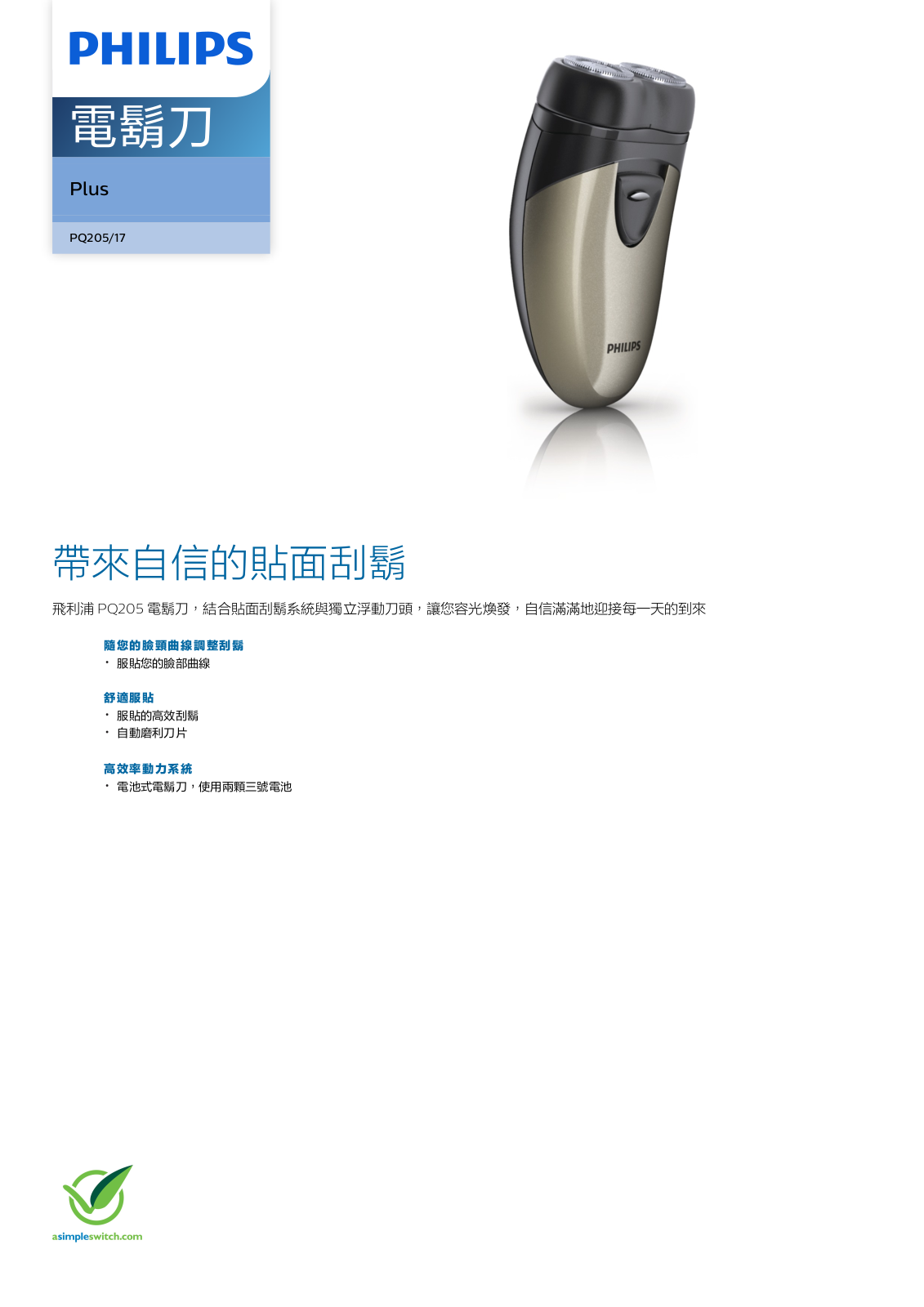 Philips PQ205/17 Leaflet - ManualMachine.com