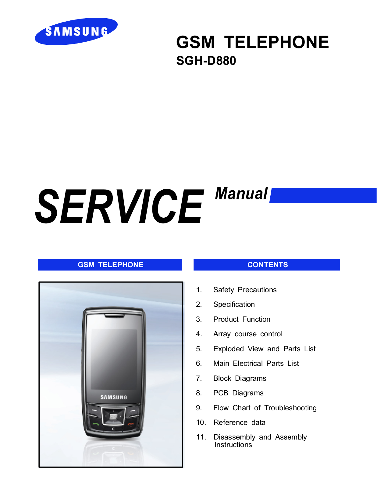 Samsung SGH-E200B Schematics Cover