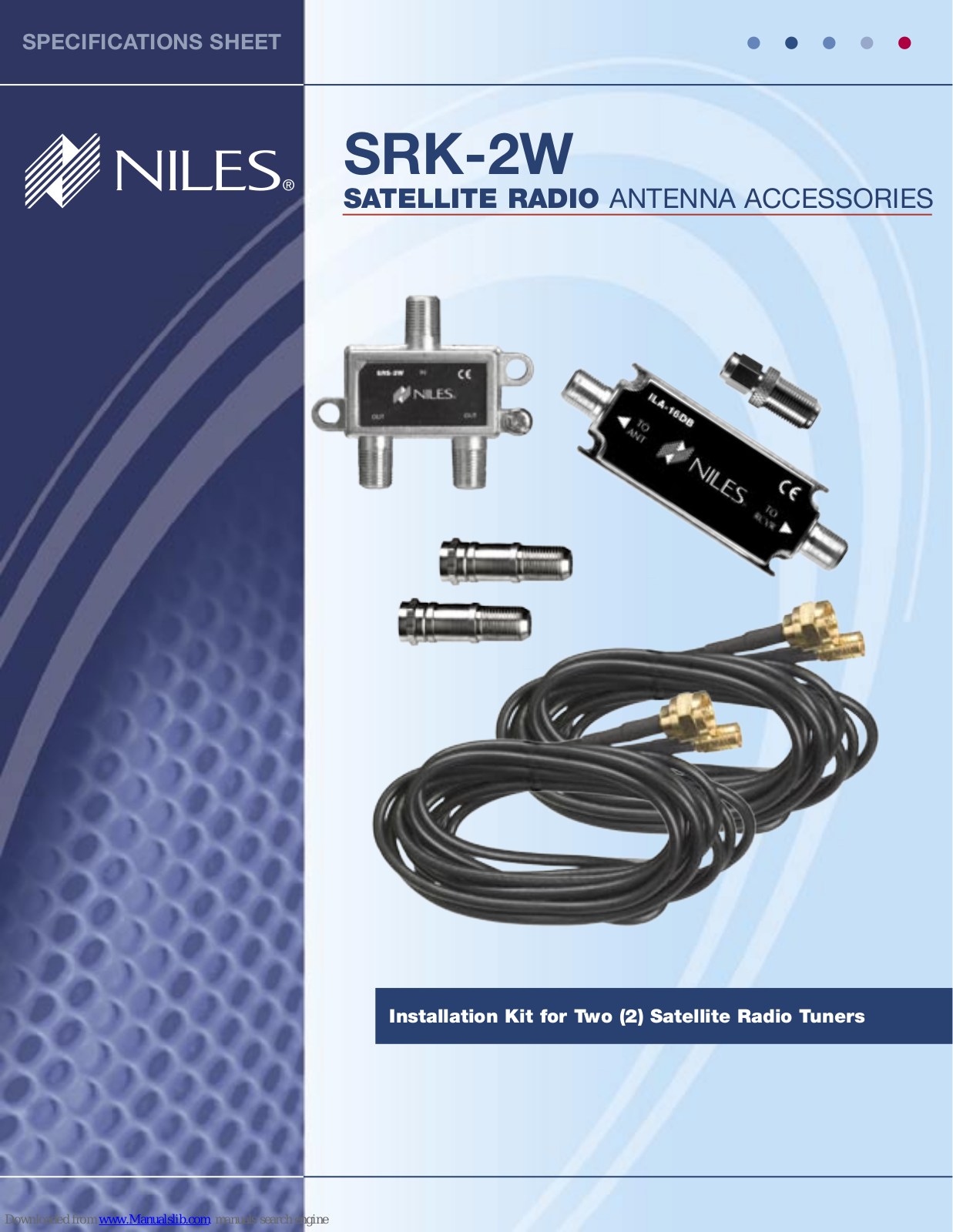 Niles SRK-2W Specification Sheet - ManualMachine.com
