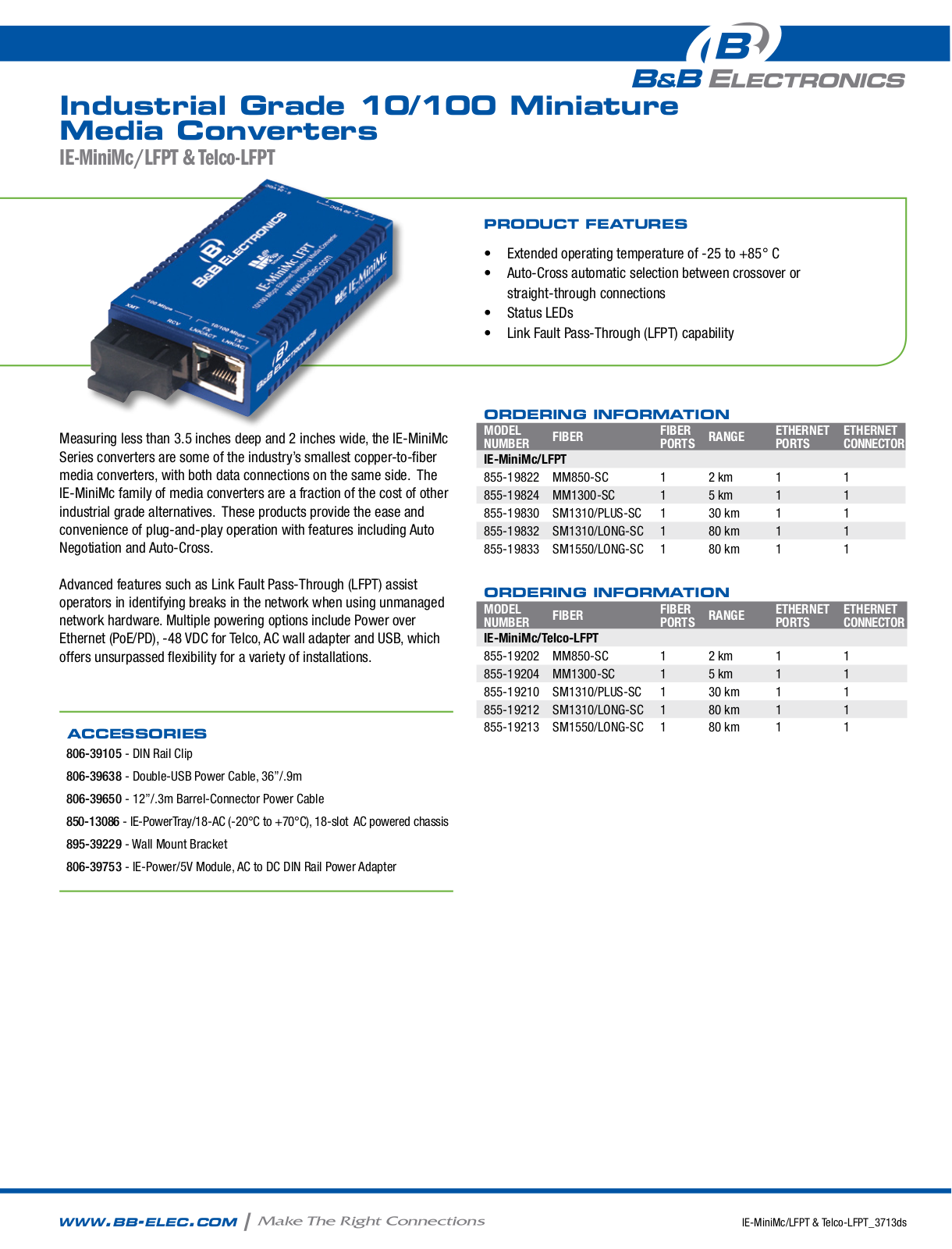 B&B Electronics 855-19202-13 Datasheet