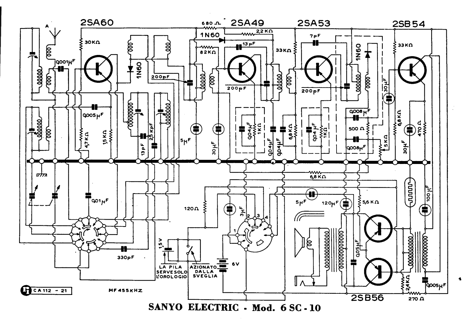 Sanyo 6sc 10 schematic