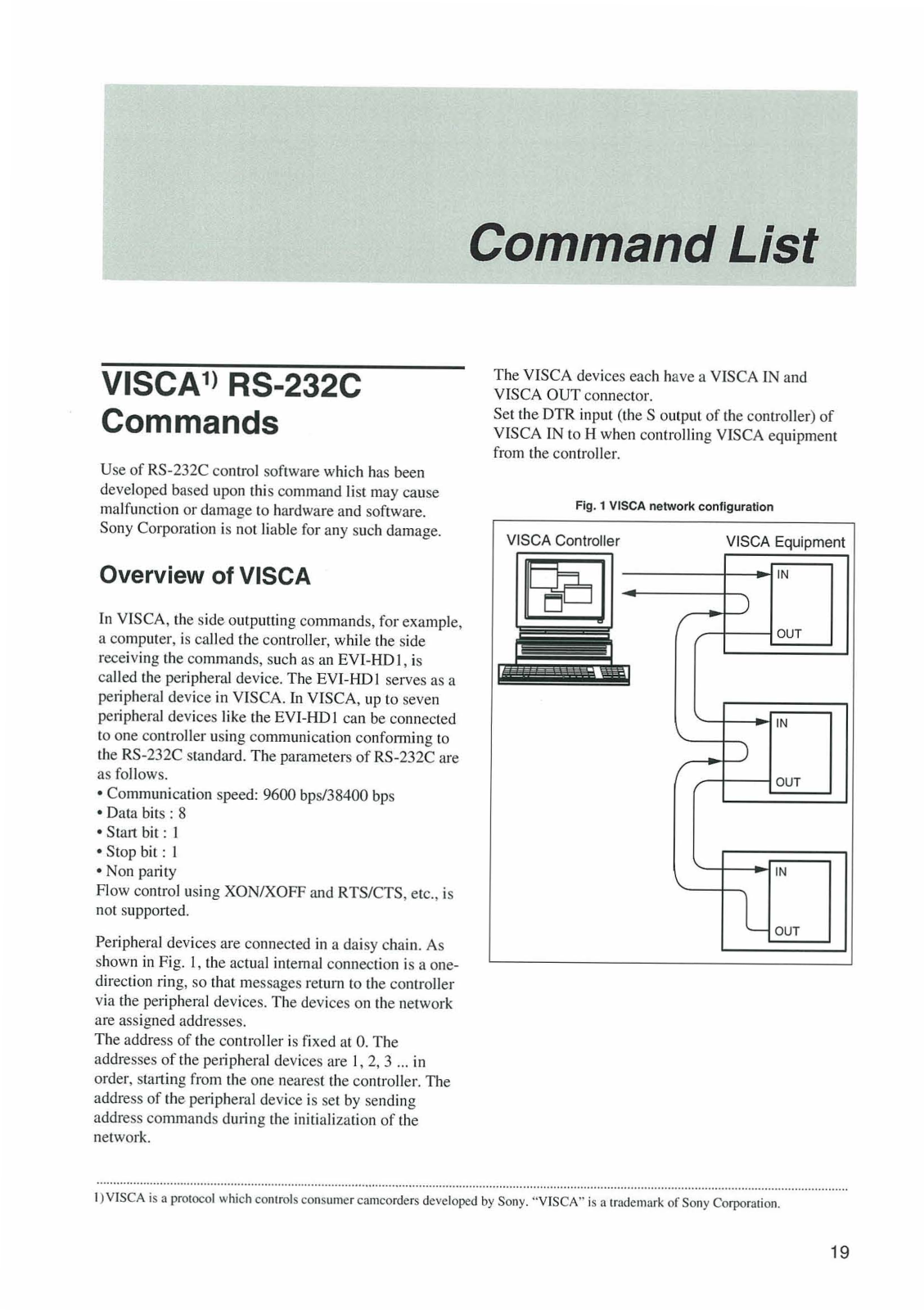 Sony RS-232C User Manual