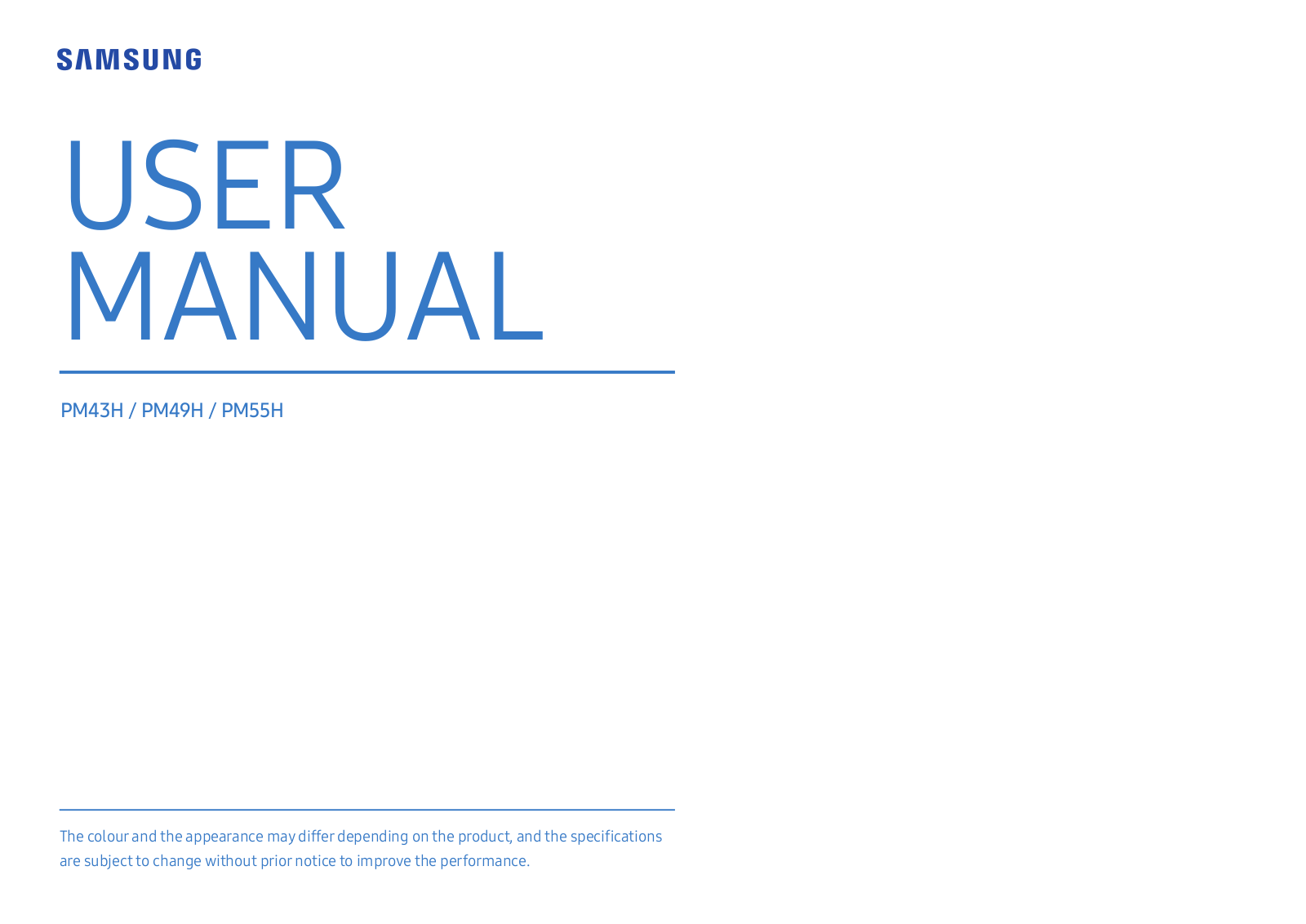 Samsung LH49PMHPBGC/EN User Manual