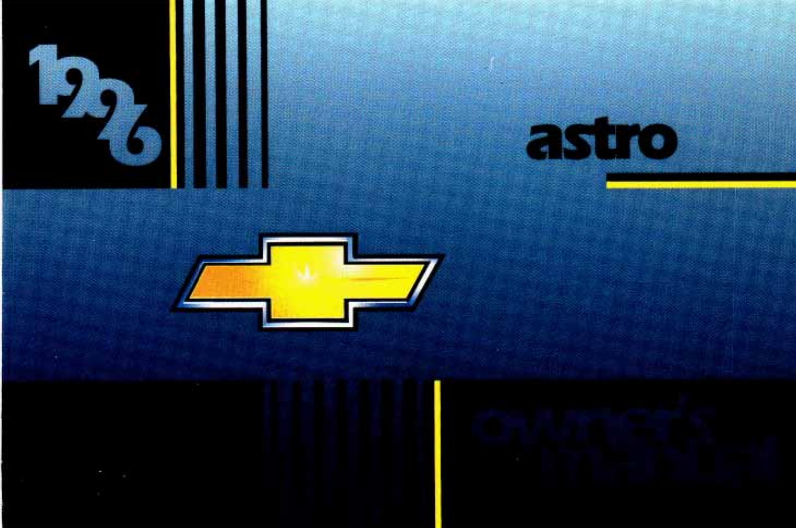 Chevrolet Astro Passenger 1996 Owner's Manual